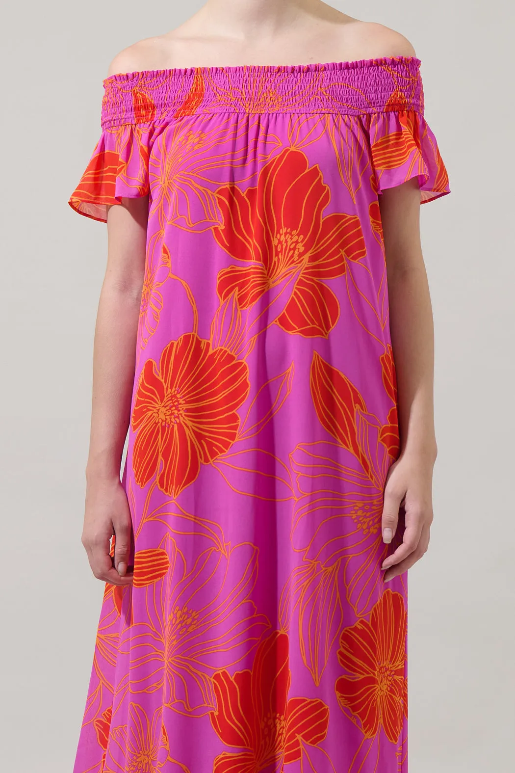 Blakeley Floral Jane Smocked Maxi Dress sold by Sugarlips product image thumbnail 4