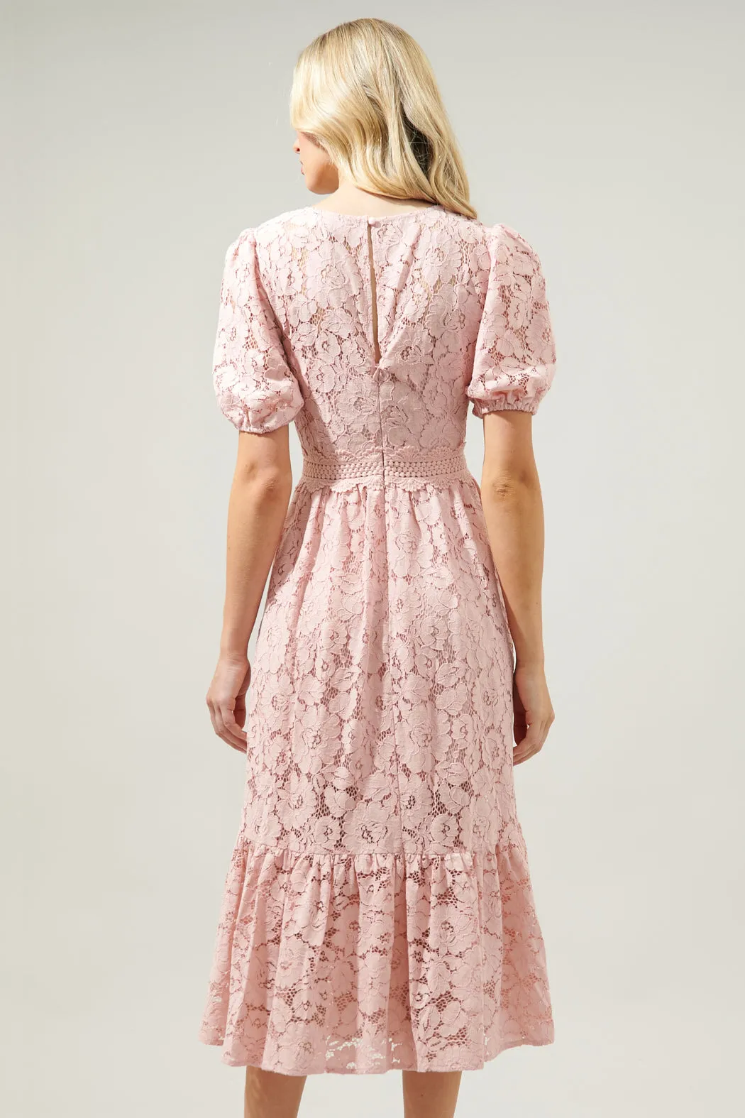 Fleur de Lis Lace Midi Dress sold by Sugarlips product image thumbnail 3