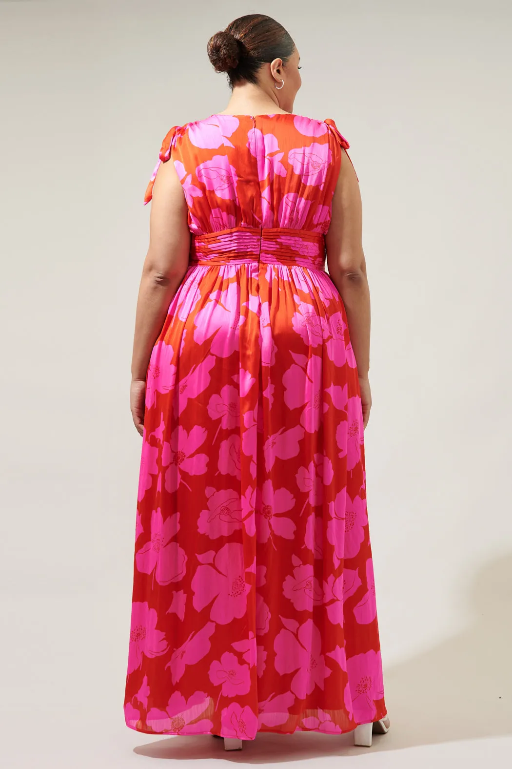 Caribbean Crush Descanso Pleated Maxi Dress Curve sold by Sugarlips product image thumbnail 2