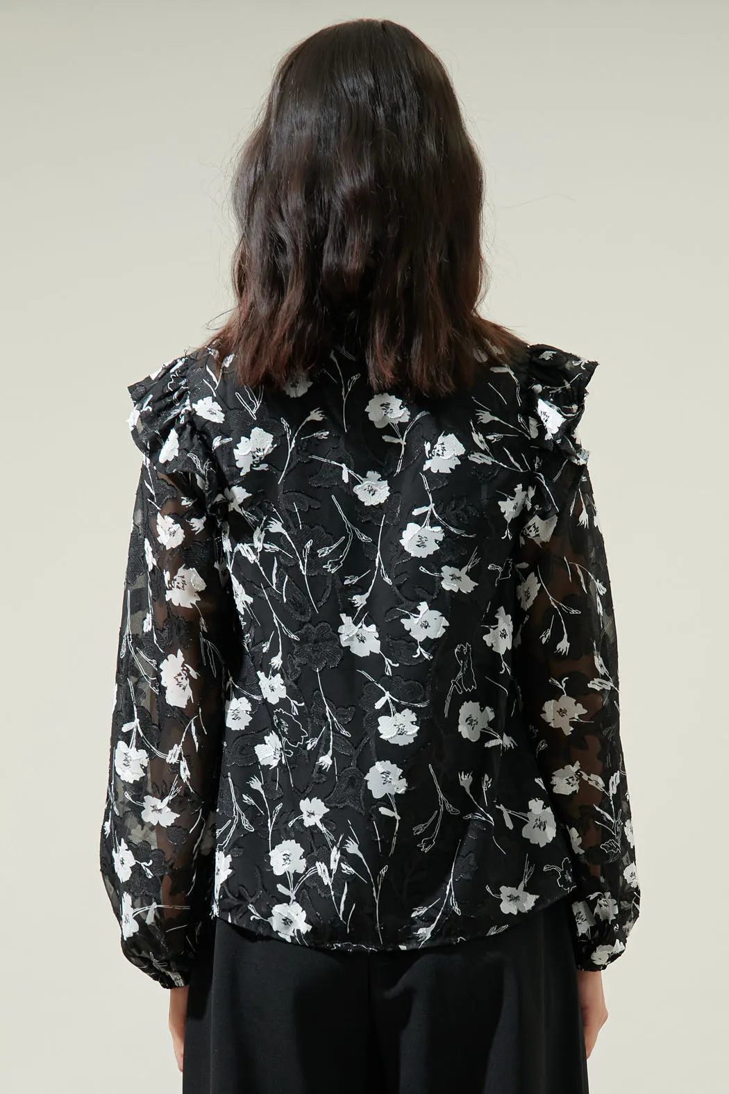 Marilu Floral Ruffle Top sold by Sugarlips product image thumbnail 2