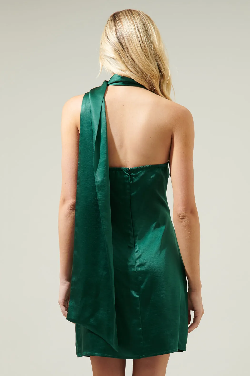Sallier Satin One Shoulder Mini Dress sold by Sugarlips product image thumbnail 2