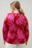 Burning Love Jovie Split Neck Satin Raglan Blouse Curve sold by Sugarlips