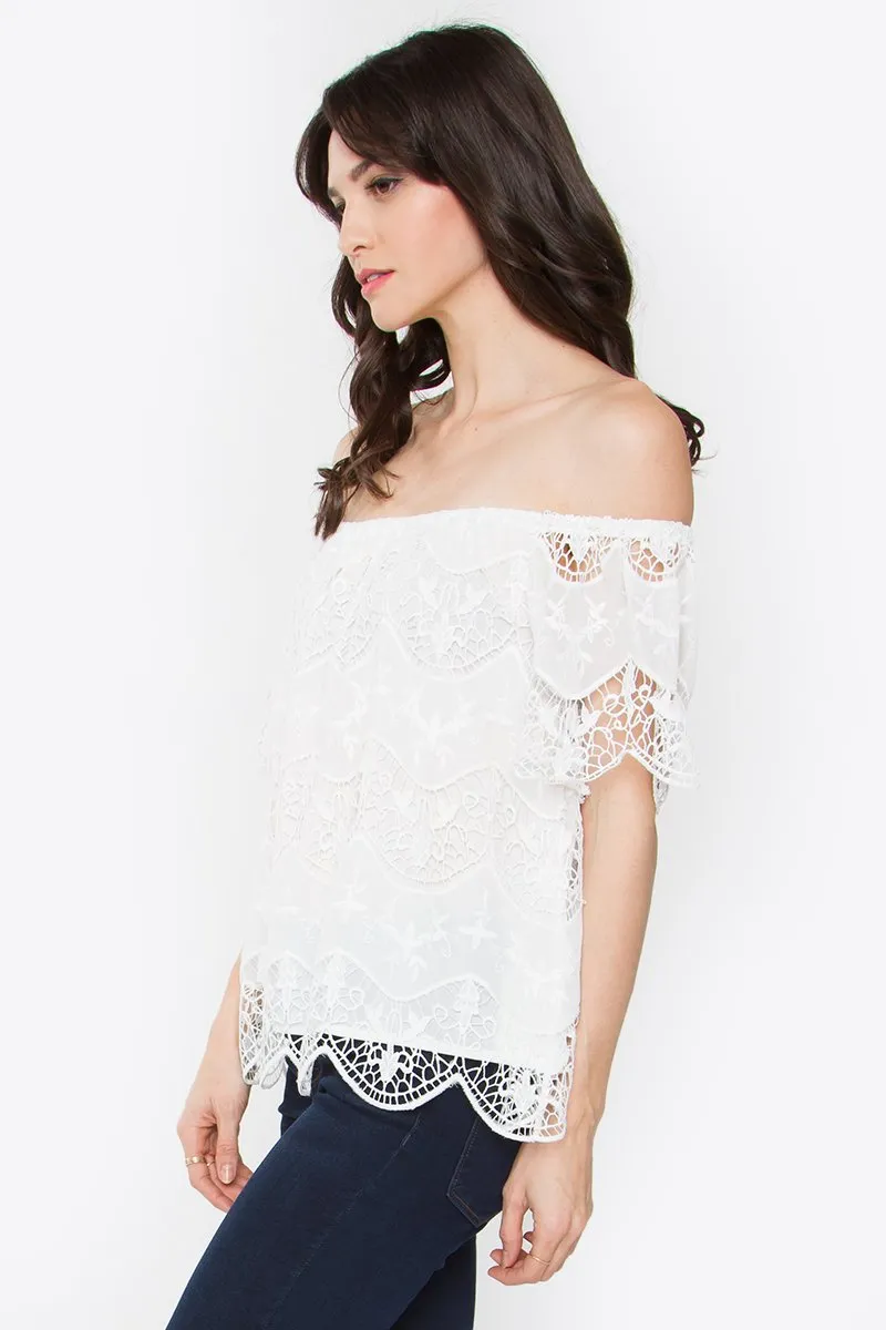 Rosalie Lace Off the Shoulder Top sold by Sugarlips product image thumbnail 3