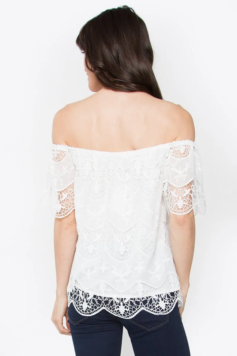 Rosalie Lace Off the Shoulder Top sold by Sugarlips product image thumbnail 2