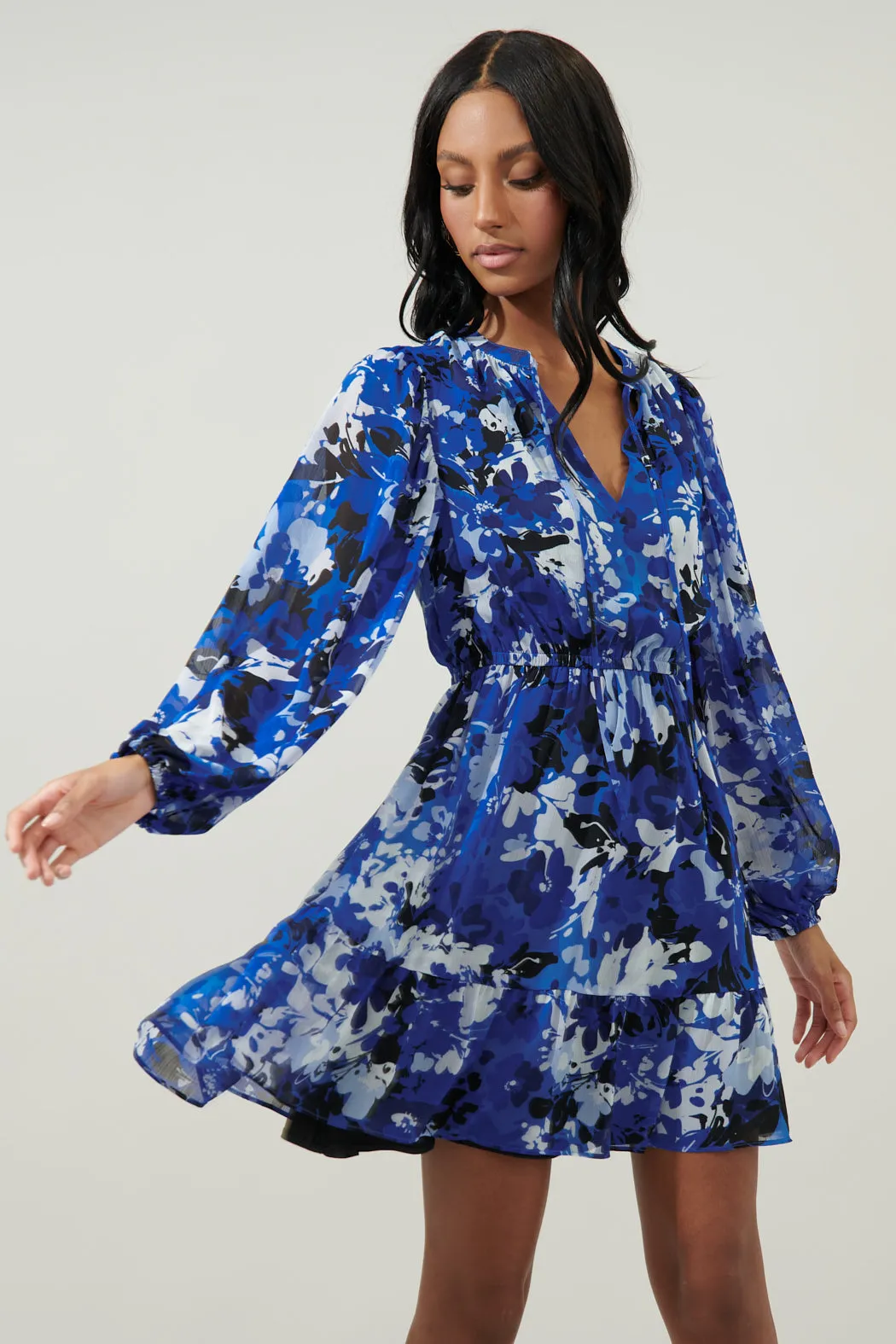 Moonflower Paxton Balloon Sleeve Mini Dress sold by Sugarlips product image thumbnail 3