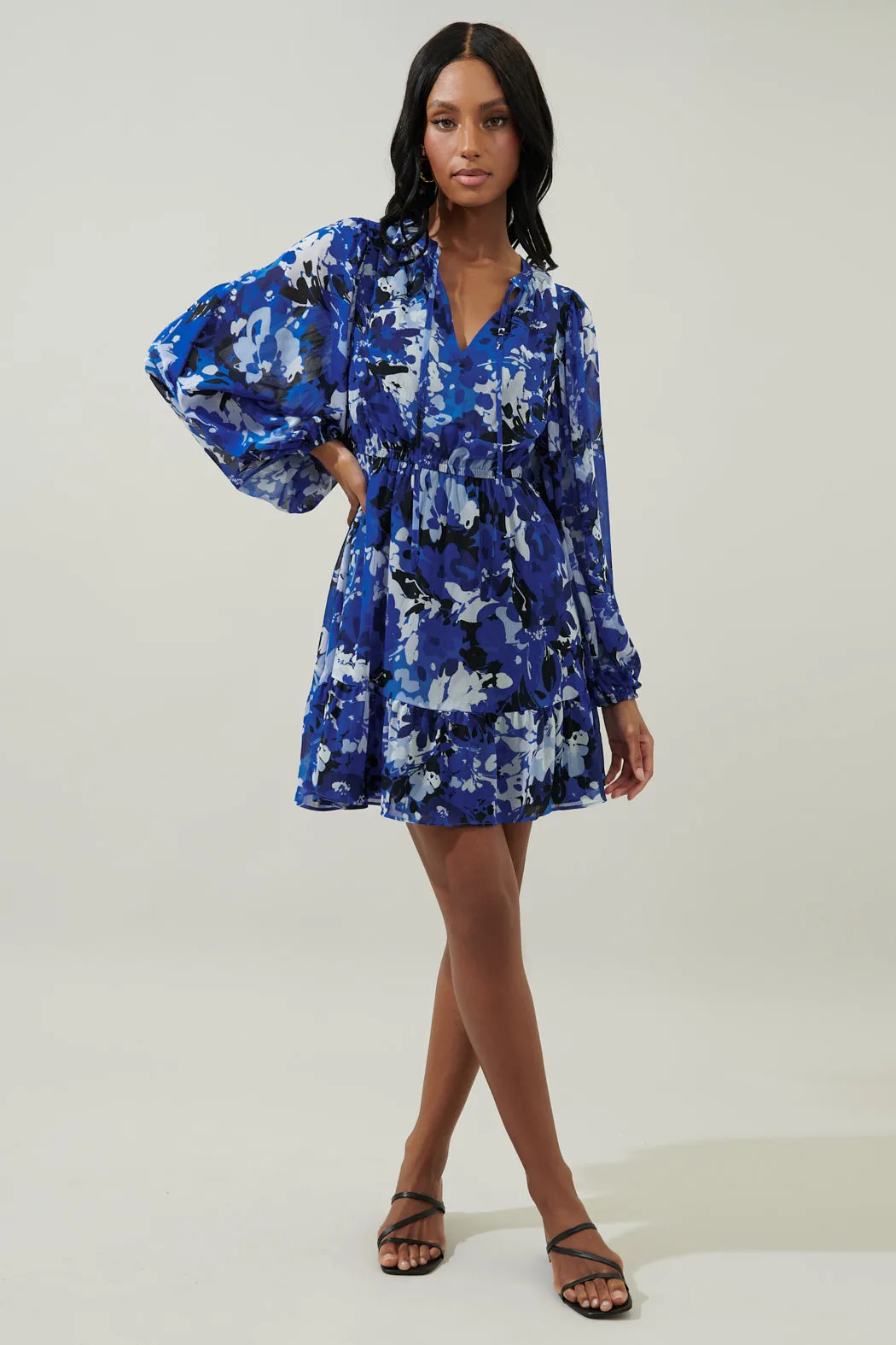 Moonflower Paxton Balloon Sleeve Mini Dress sold by Sugarlips product image thumbnail 4
