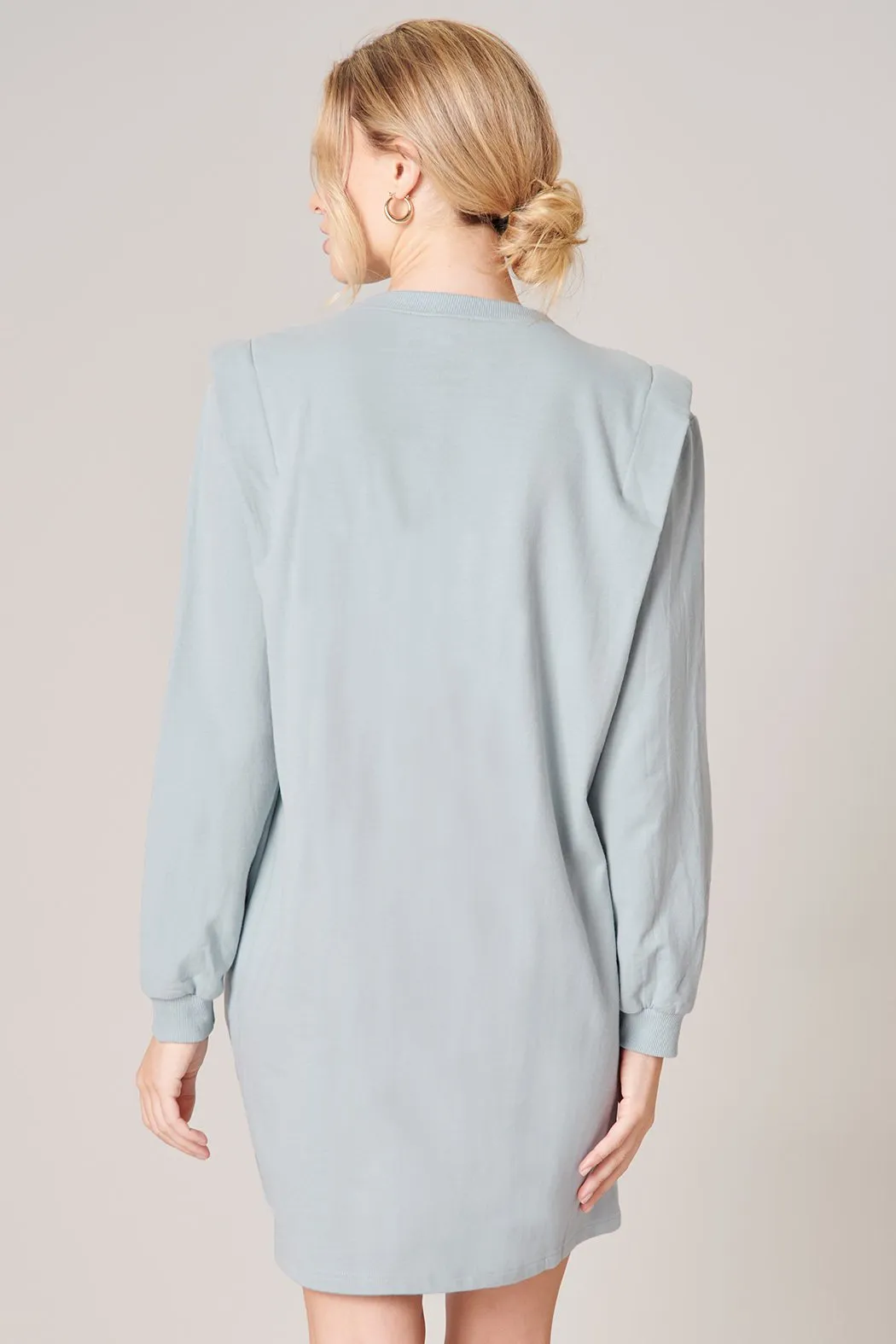 Deanna Padded Shoulder French Terry Knit Dress sold by Sugarlips product image thumbnail 2