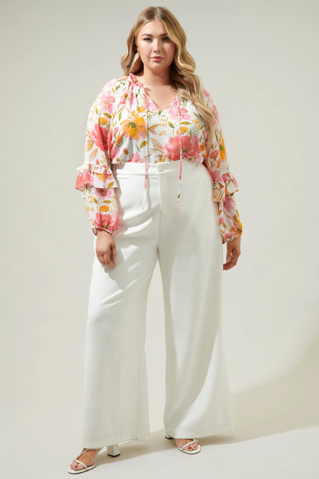 Maldonado Floral Bijou Bell Sleeve Blouse Curve sold by Sugarlips product image thumbnail 4