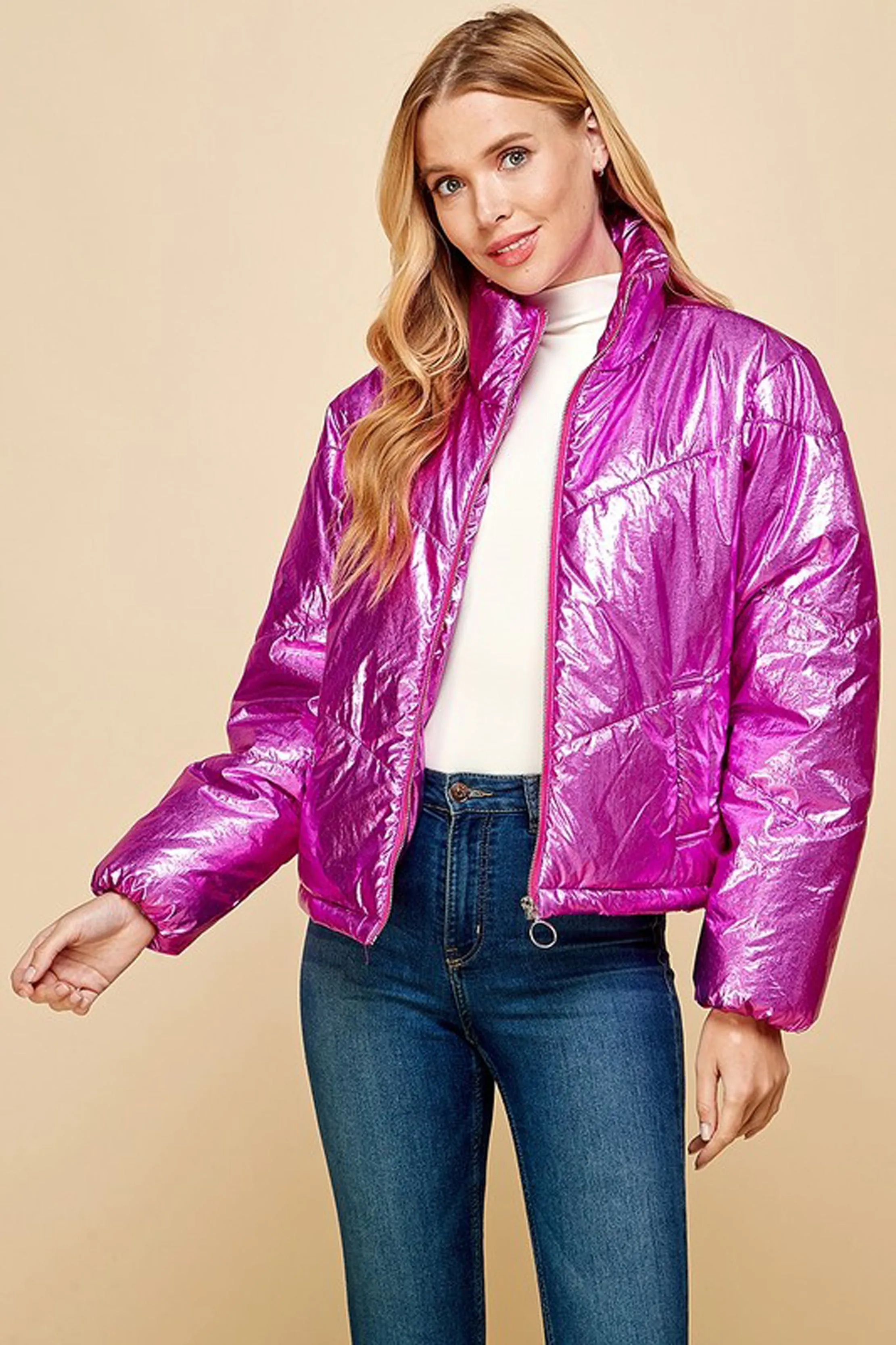 Metallic Puffer Jacket sold by Sun n Moon
