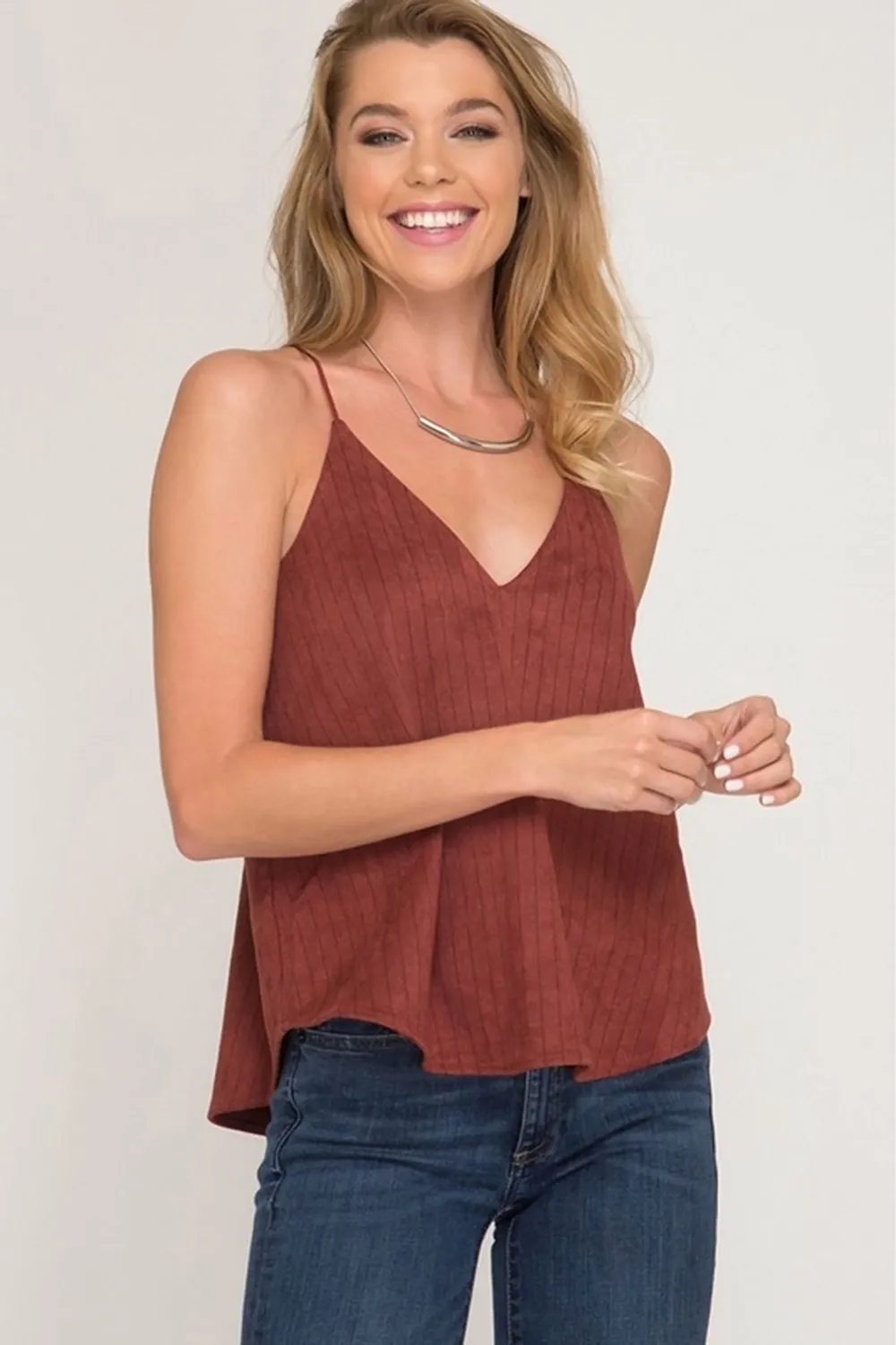 Pin Stripe V-neck Cami sold by Sun n Moon product image thumbnail 3