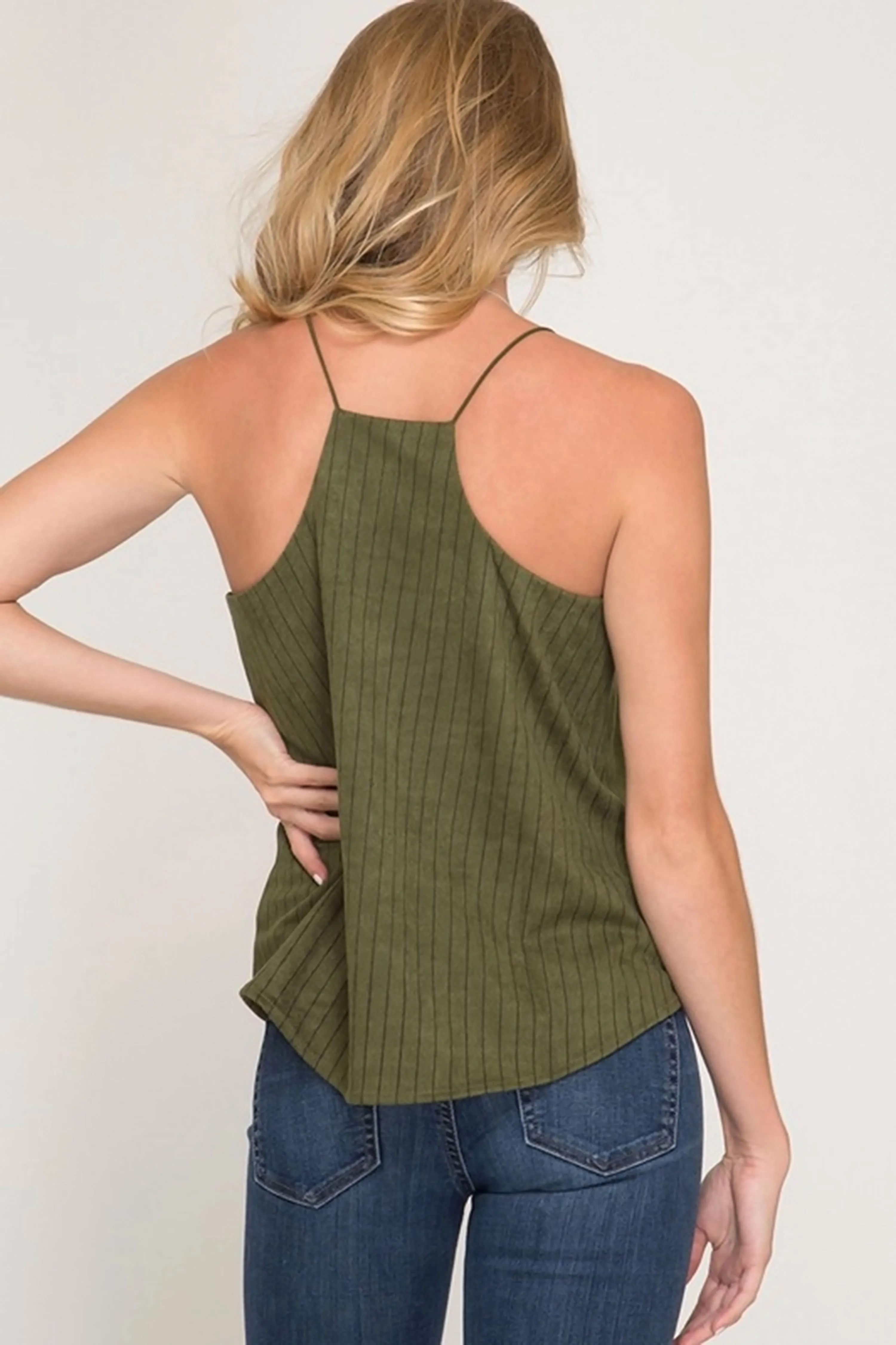 Pin Stripe V-neck Cami sold by Sun n Moon product image thumbnail 2