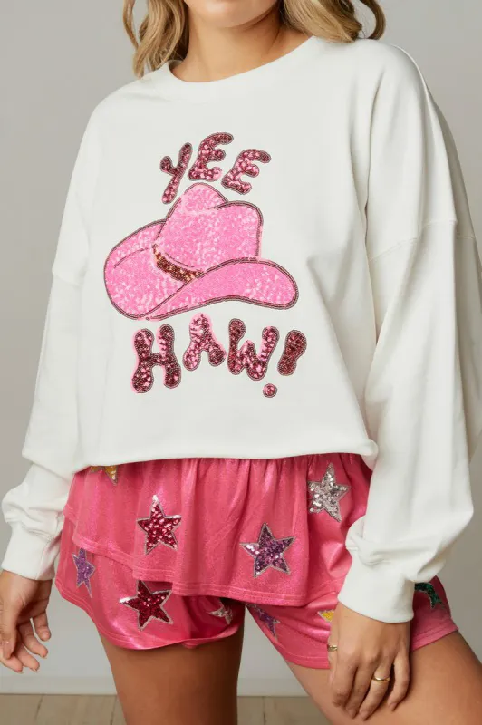 Sequin Yeehaw Sweatshirt sold by Sun n Moon