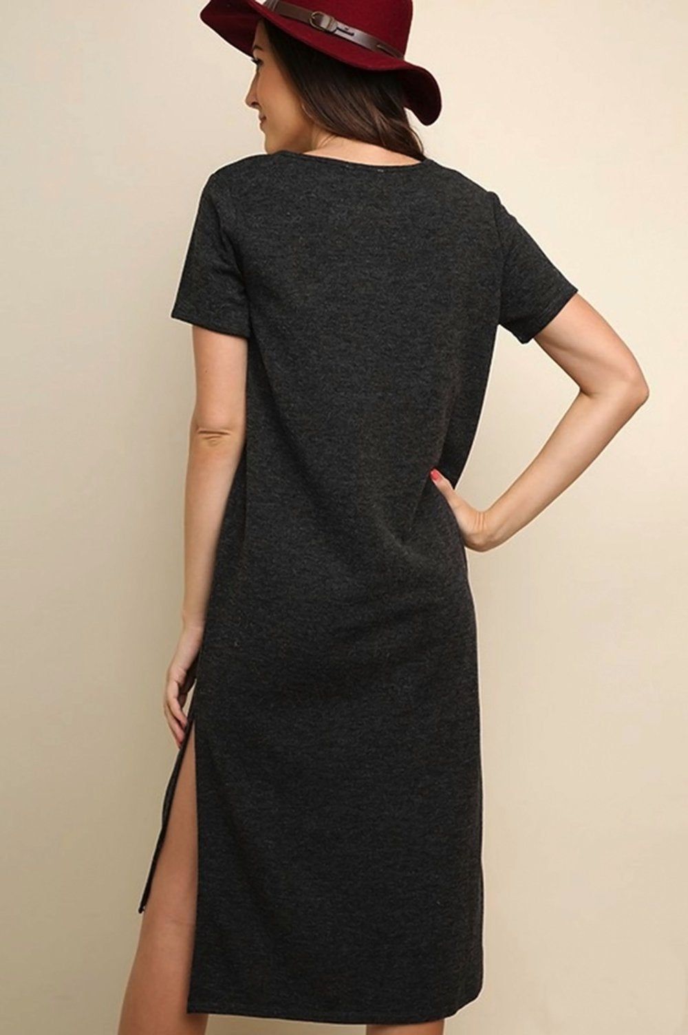 Knit Pocket Midi Dress sold by Sun n Moon product image thumbnail 4