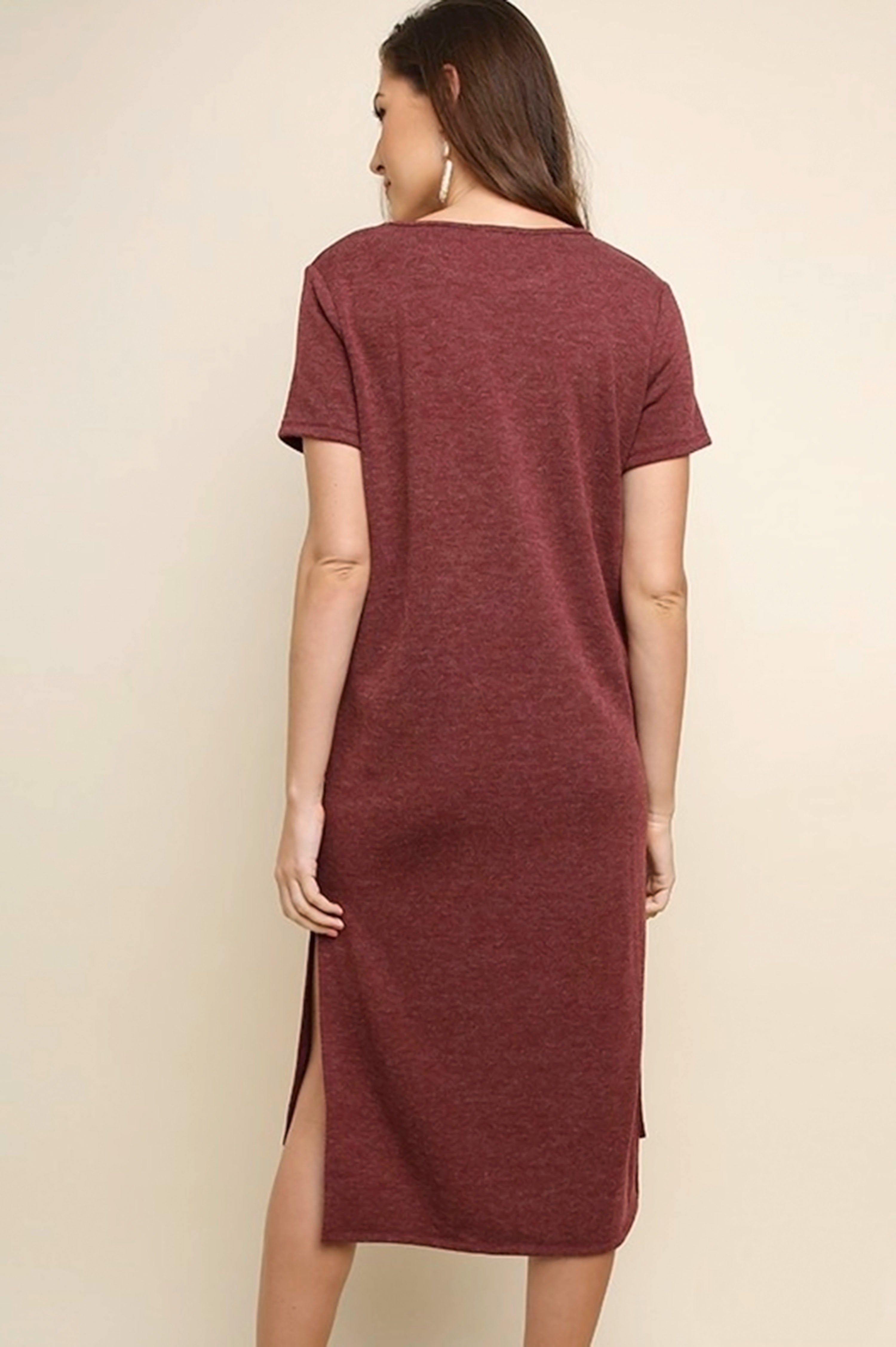 Knit Pocket Midi Dress sold by Sun n Moon product image thumbnail 2
