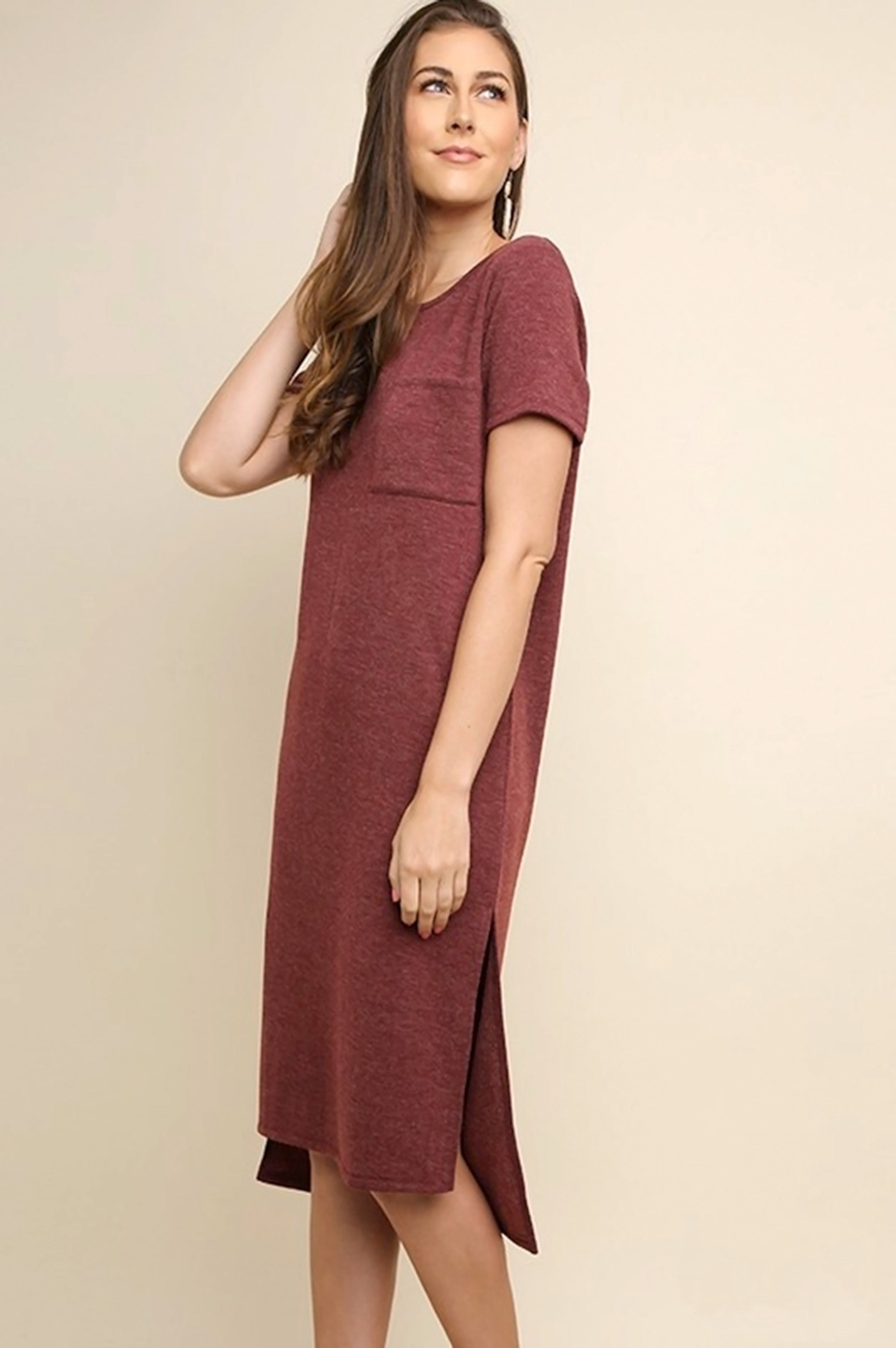 Knit Pocket Midi Dress sold by Sun n Moon