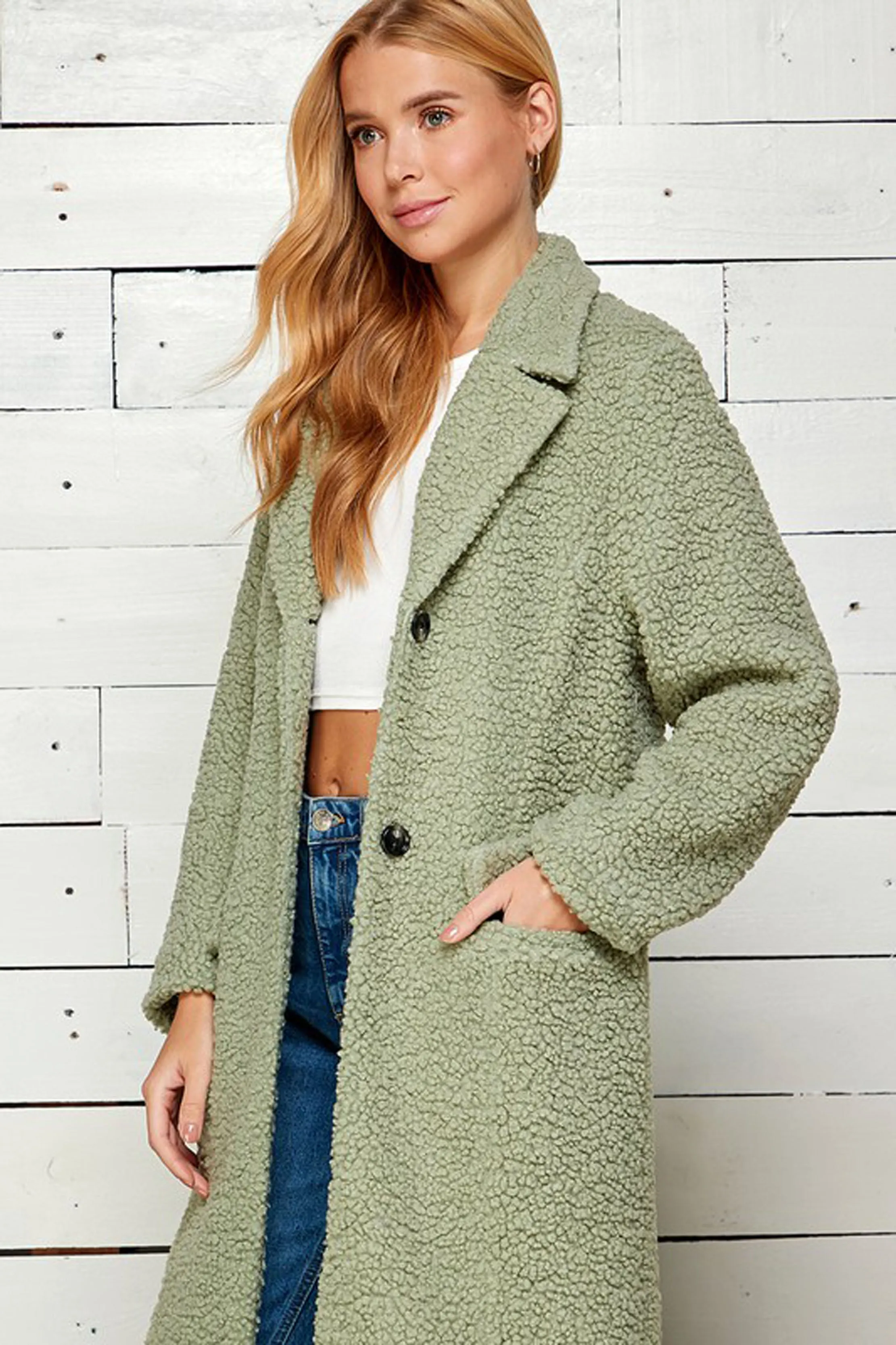 Jade Teddy Coat sold by Sun n Moon product image thumbnail 4