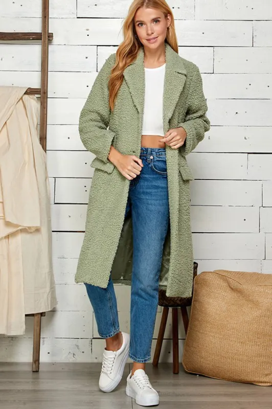 Jade Teddy Coat sold by Sun n Moon