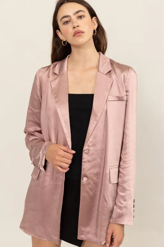 Oversized Satin Blazer sold by Sun n Moon