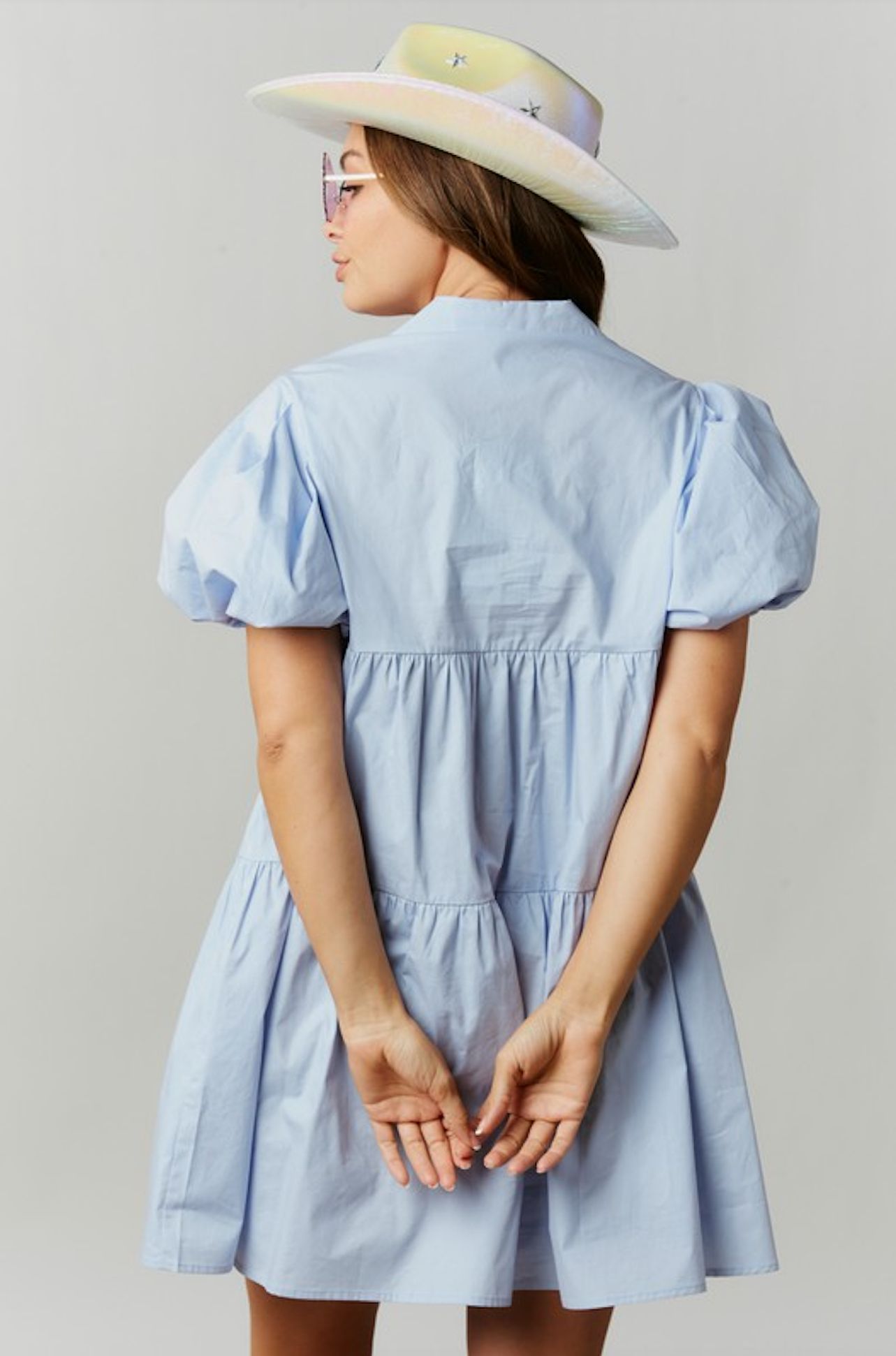 Sequin Champagne Puff Sleeve Dress sold by Sun n Moon product image thumbnail 2