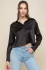 Satin Cropped Collared Button Up sold by Sun n Moon