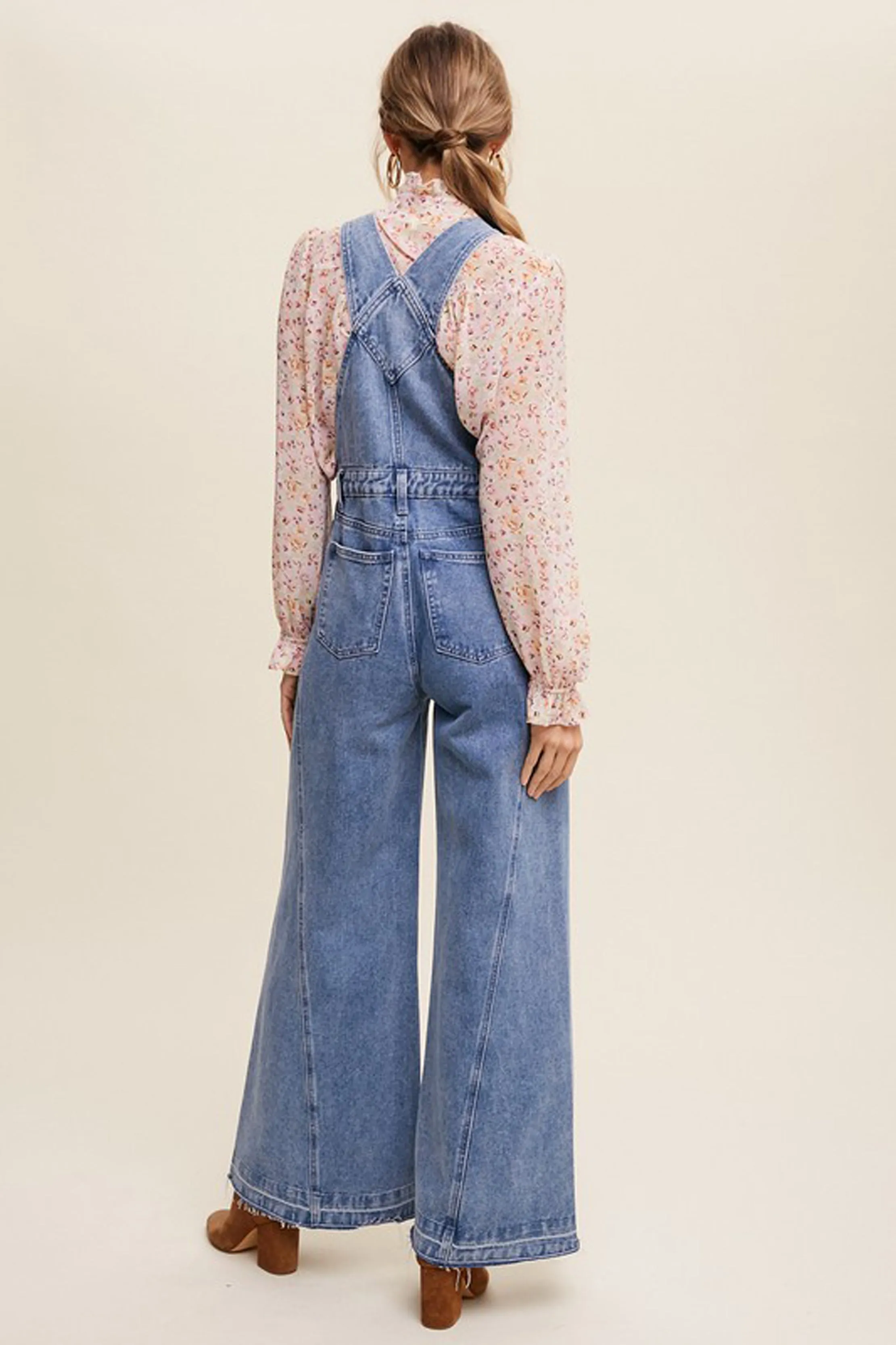 Wide Leg Denim Overalls sold by Sun n Moon product image thumbnail 4