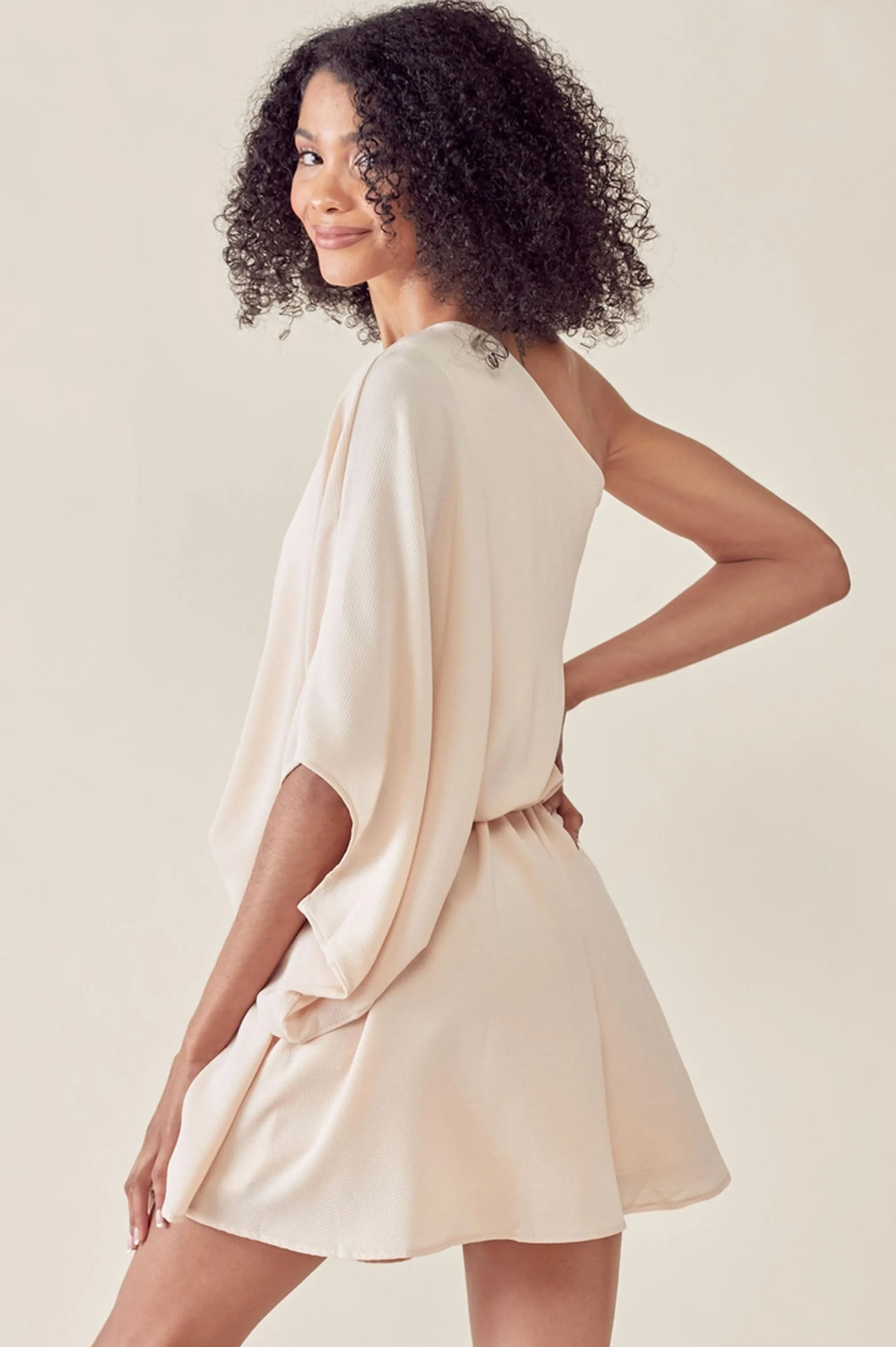 Ivory One Shoulder Dress sold by Sun n Moon product image thumbnail 3