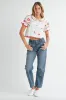 Embroidered Peter Pan Collar Top sold by Sun n Moon