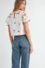 Embroidered Peter Pan Collar Top sold by Sun n Moon