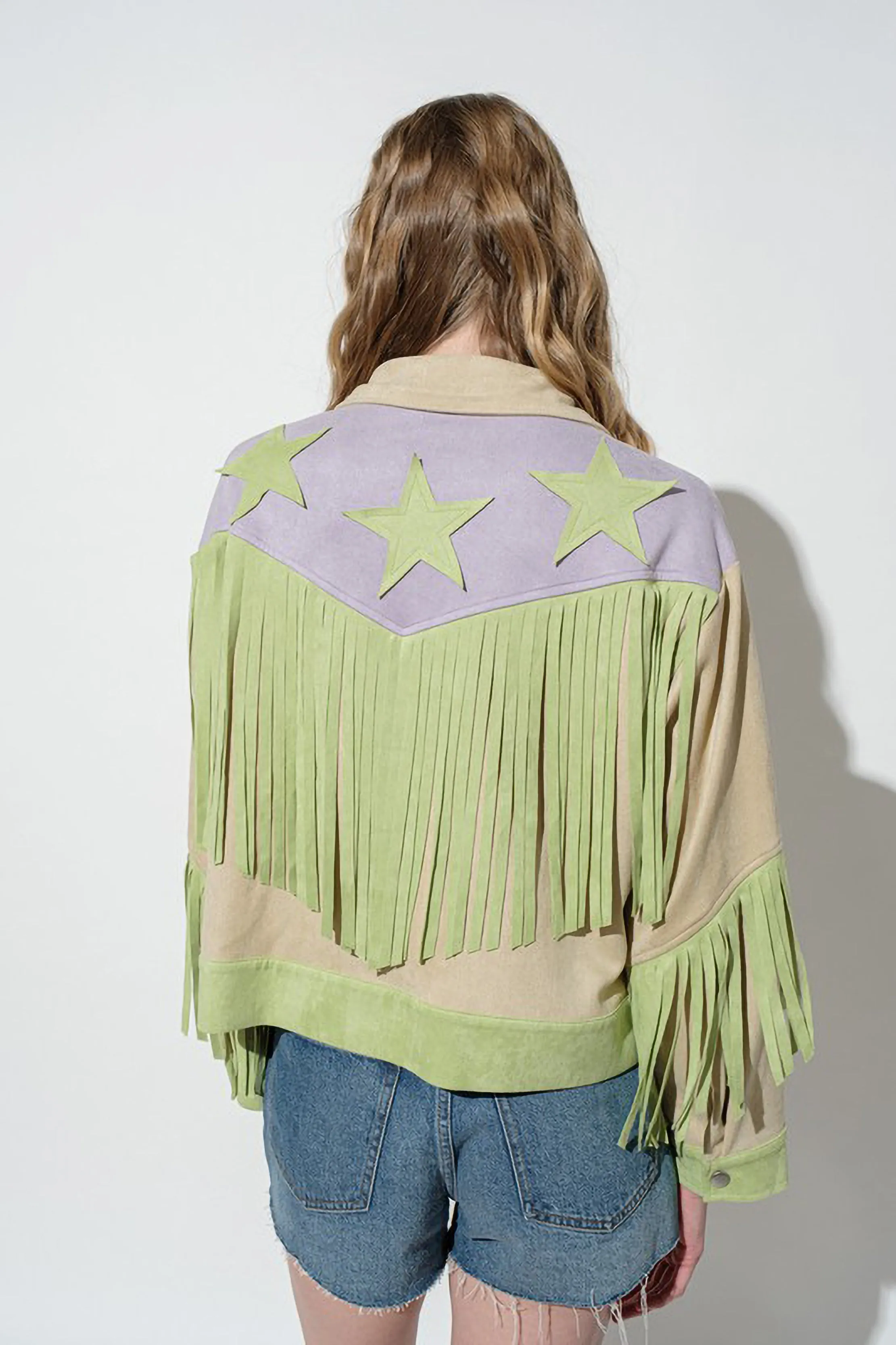 Star Suede Fringe Jacket sold by Sun n Moon product image thumbnail 3