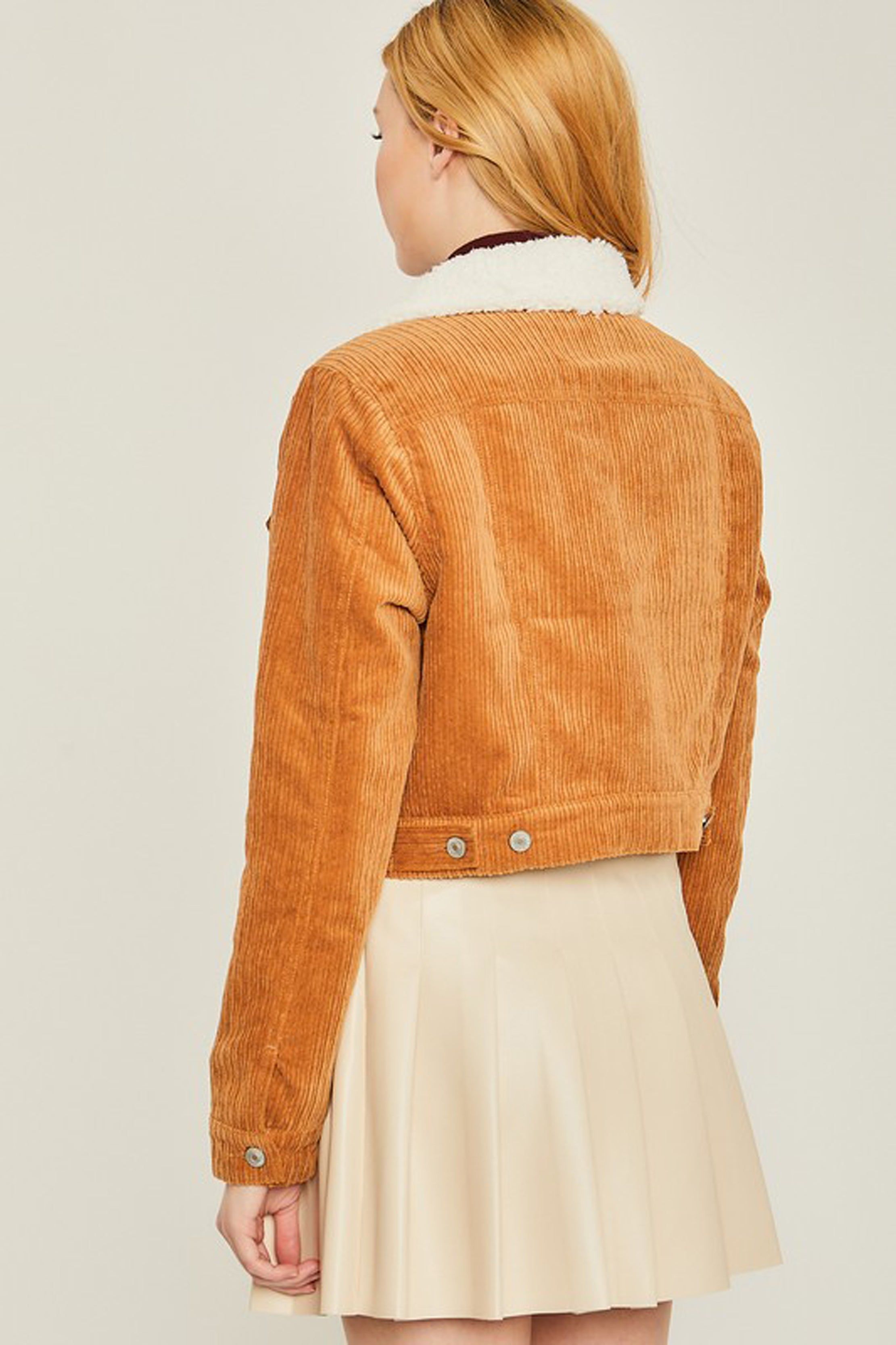 Soft Corduroy Sherpa Lined Jacket sold by Sun n Moon product image thumbnail 2