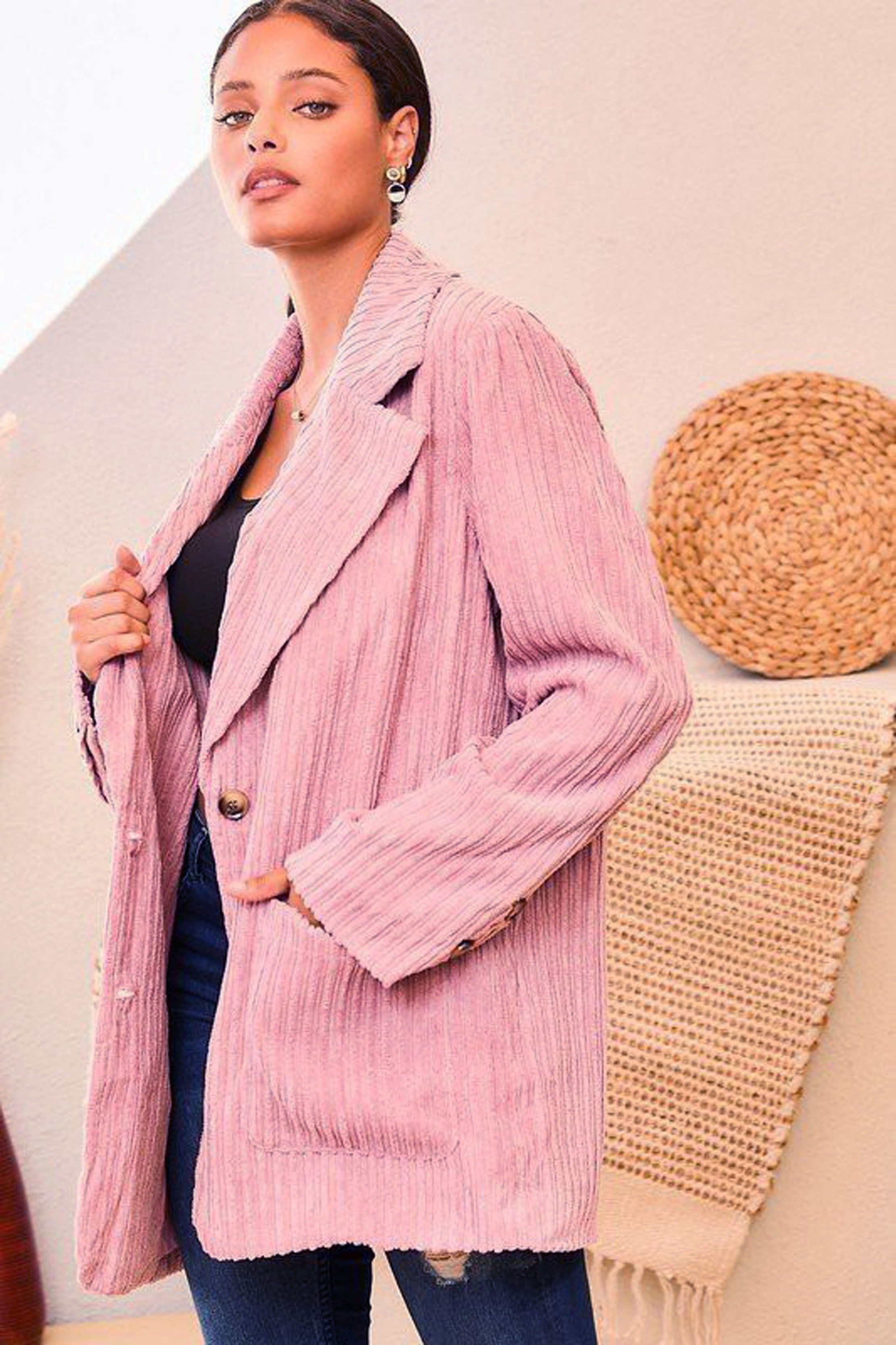 Mauve Corduroy Blazer sold by Sun n Moon product image thumbnail 2