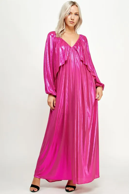 Metallic Long Sleeve Maxi Dress sold by Sun n Moon