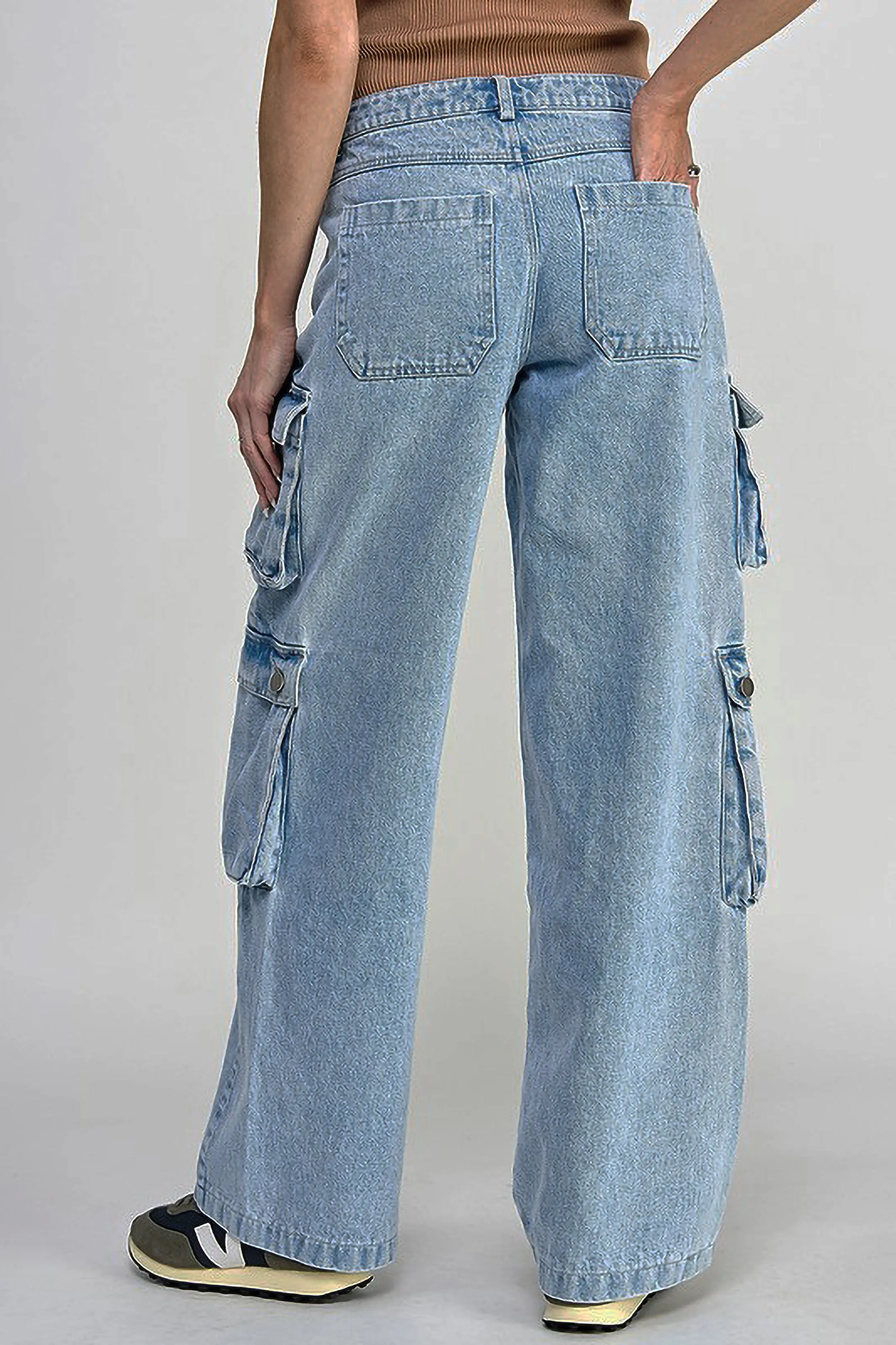Denim Cargo Pants sold by Sun n Moon product image thumbnail 3