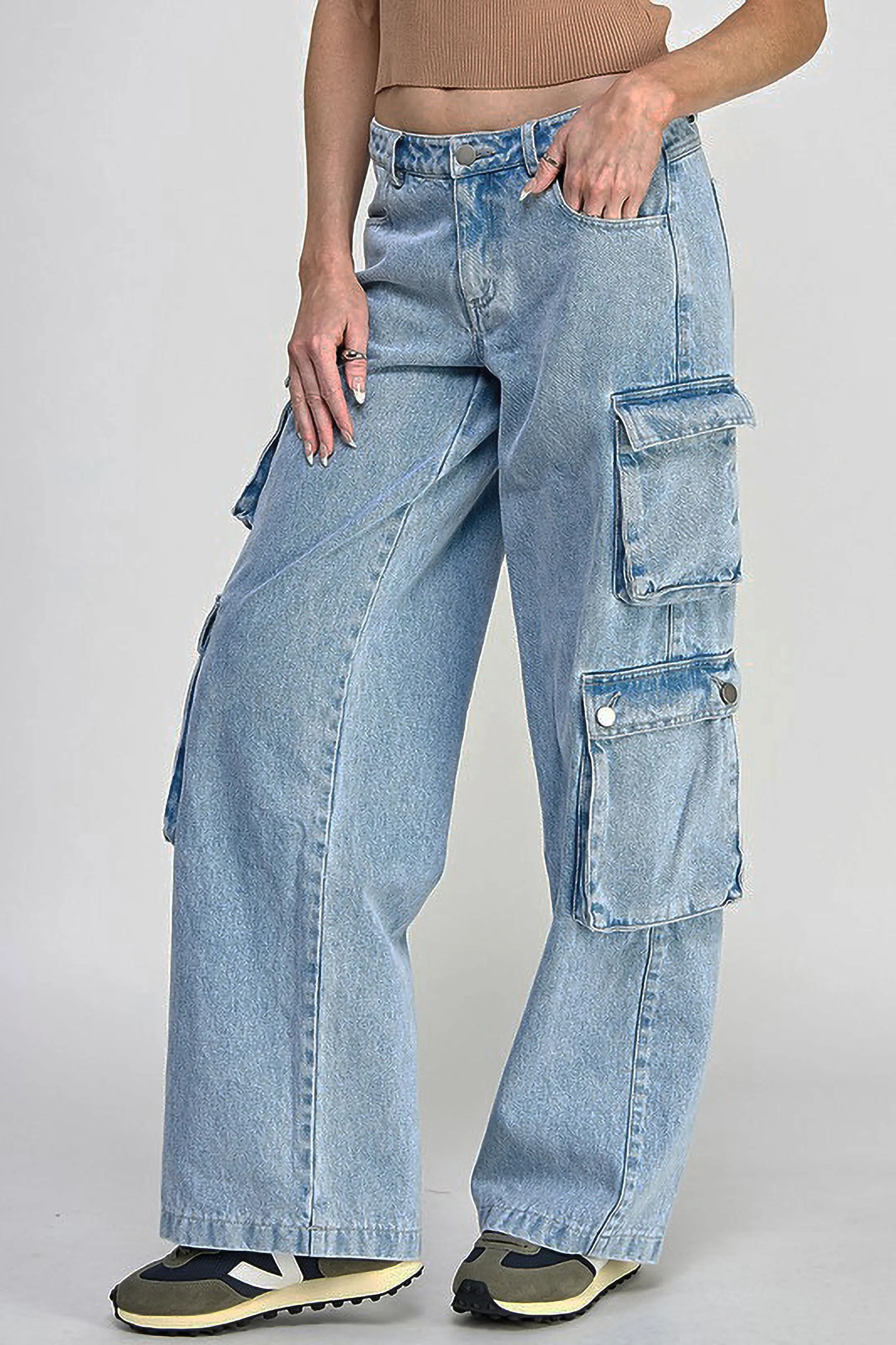 Denim Cargo Pants sold by Sun n Moon product image thumbnail 2