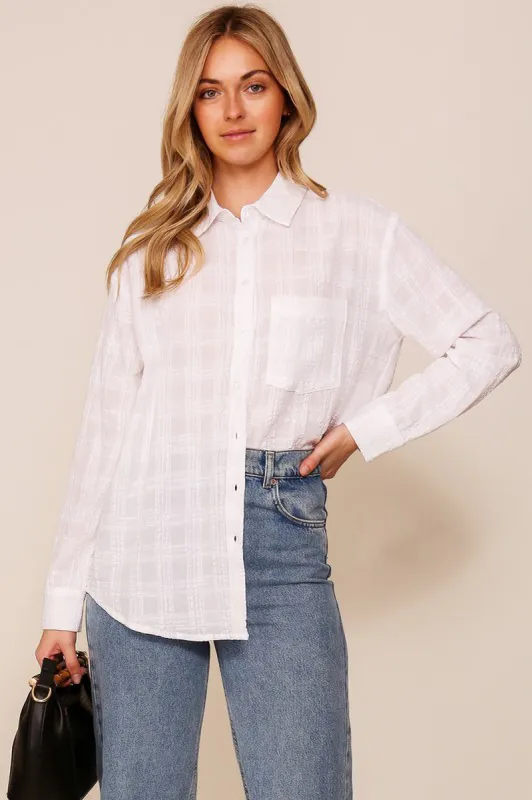 Gingham Collared Button Up sold by Sun n Moon