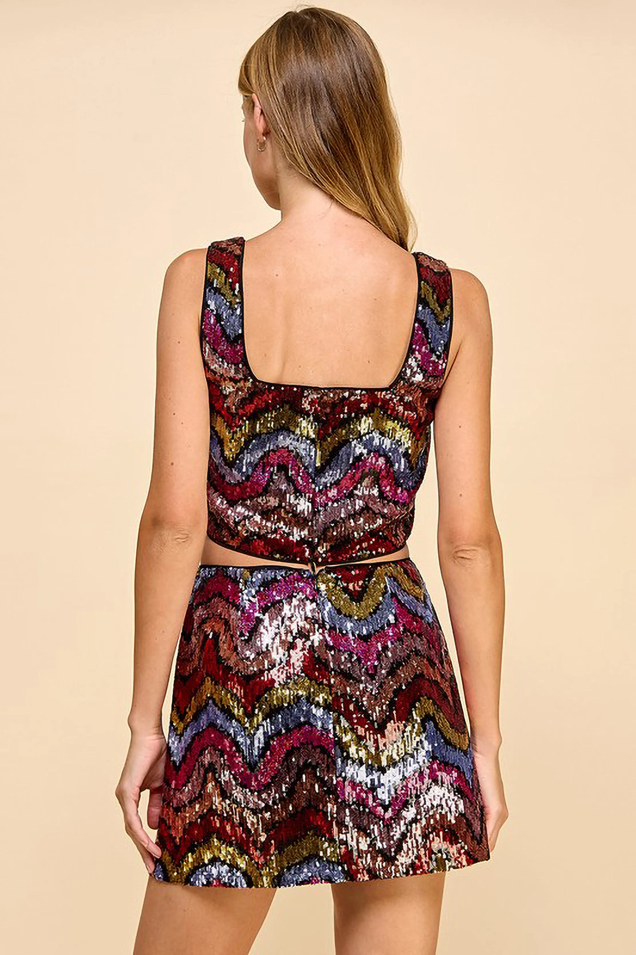 Multi Sequin Mini Skirt sold by Sun n Moon product image thumbnail 2