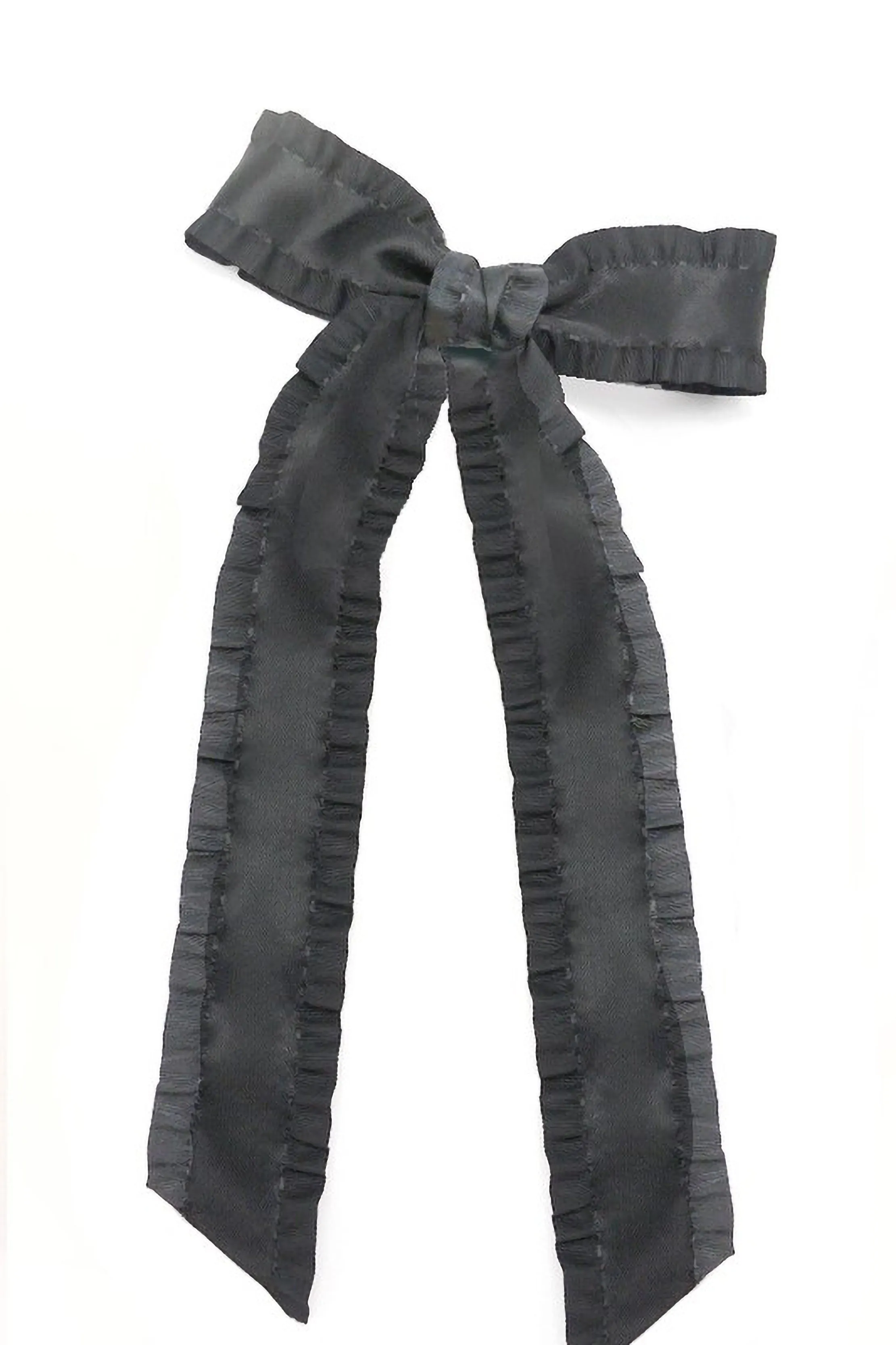 Ruffle Edge Bow Hair Clip sold by Sun n Moon