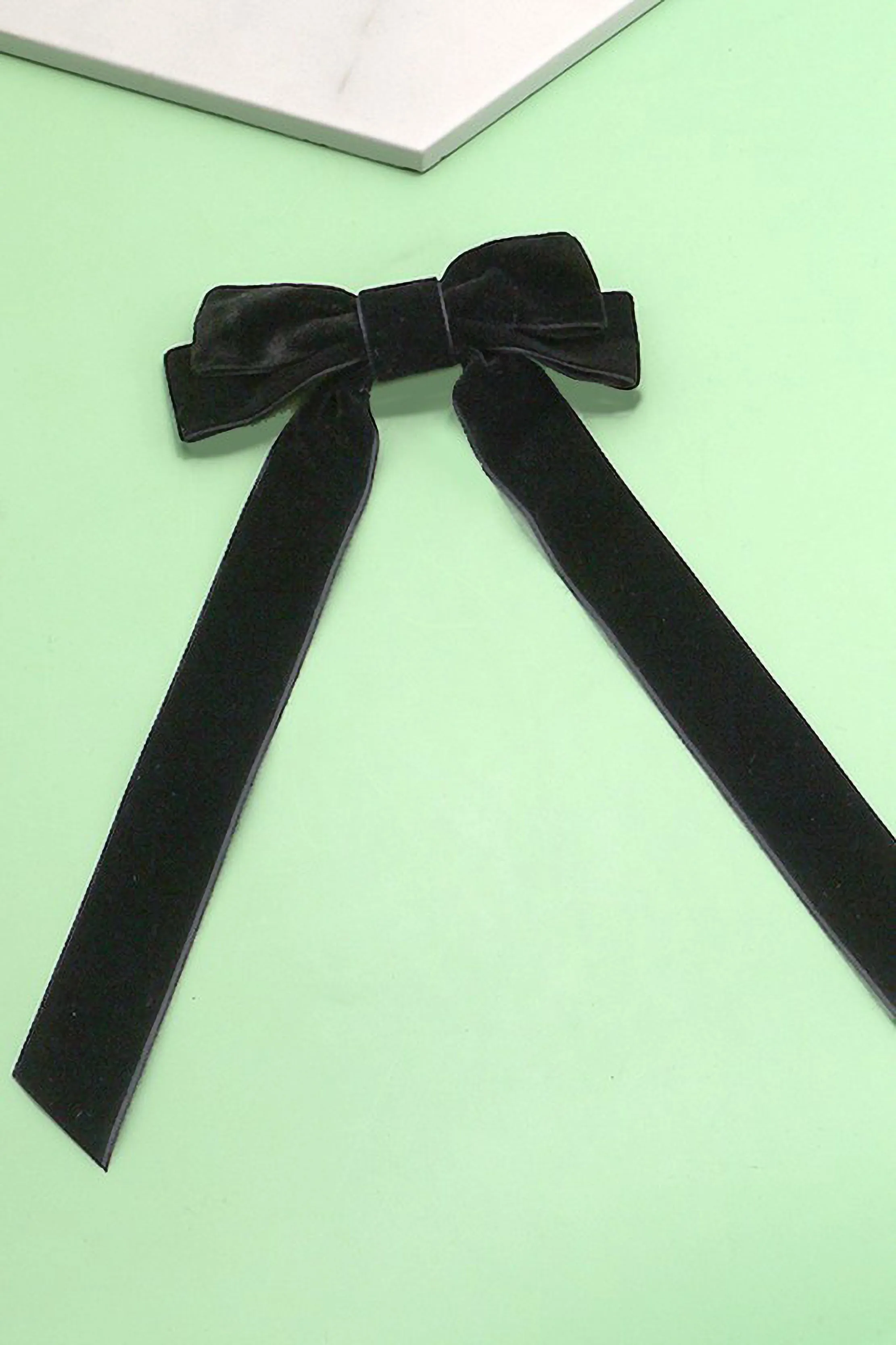 Velvet Bow Hair Clip sold by Sun n Moon product image thumbnail 2