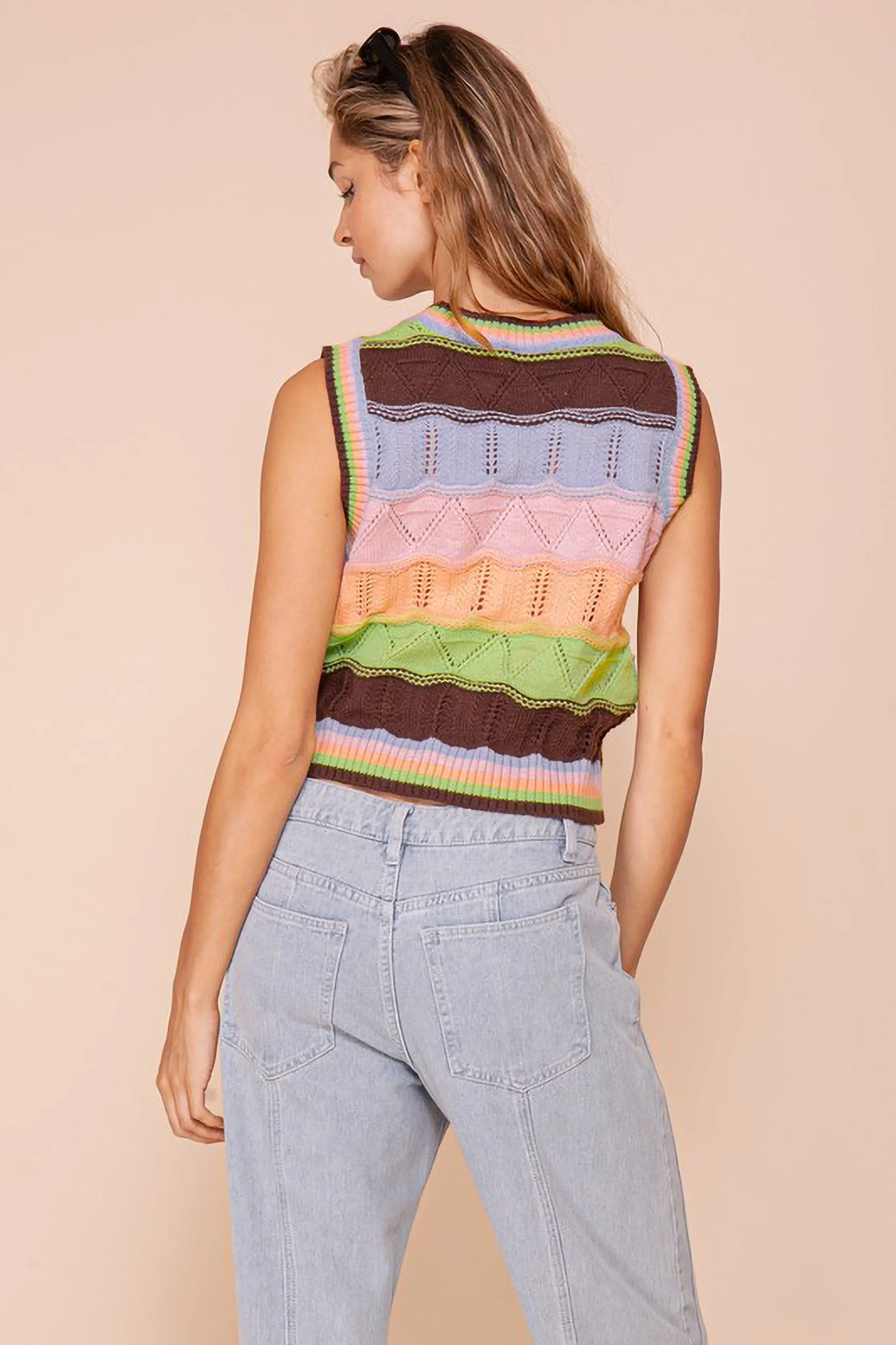 Multi Stripe Sweater Vest sold by Sun n Moon product image thumbnail 3