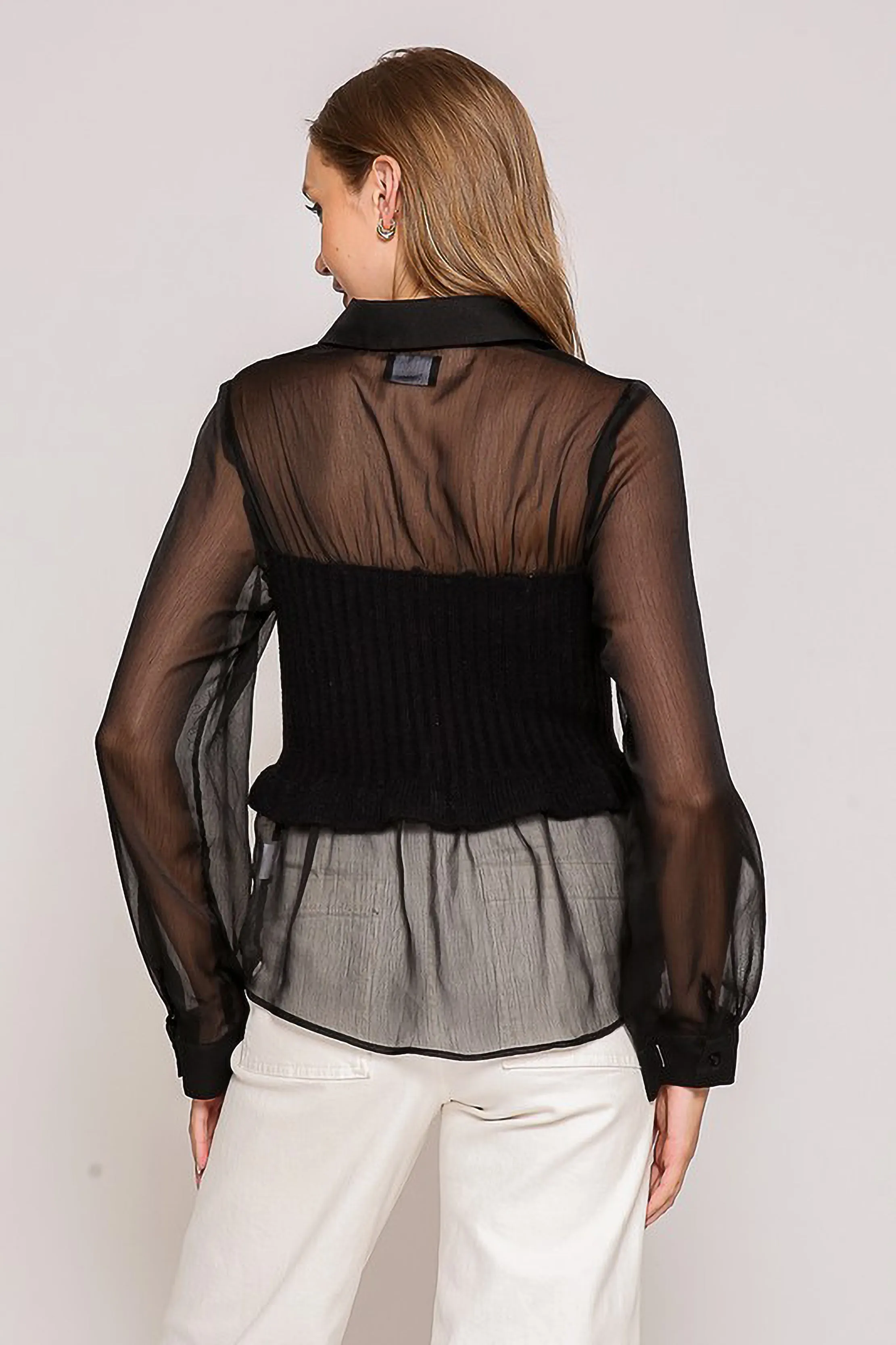 Sheer Sweater Blouse sold by Sun n Moon product image thumbnail 3