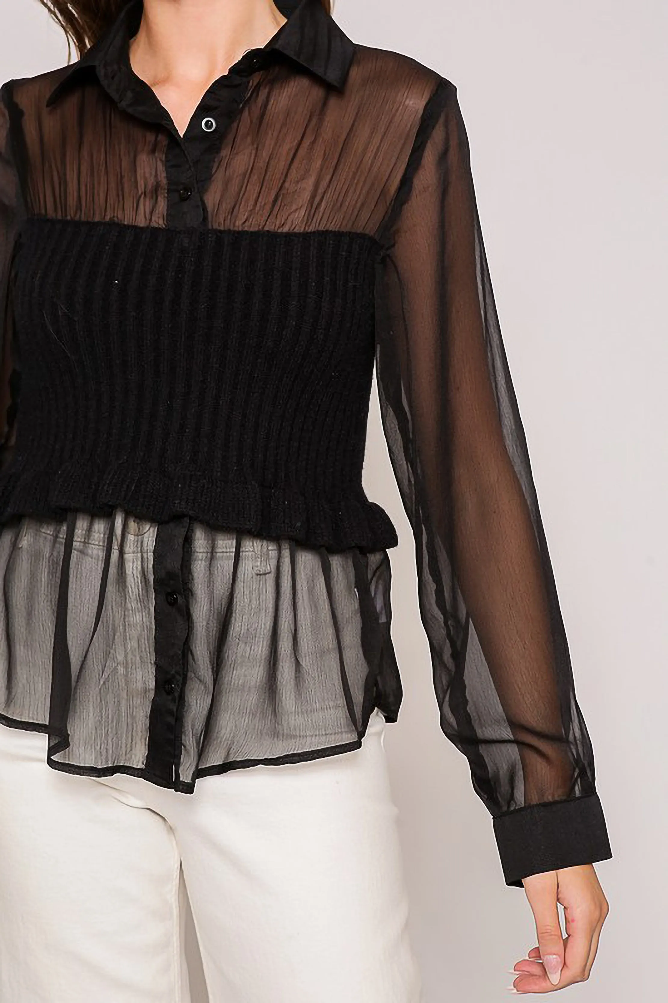 Sheer Sweater Blouse sold by Sun n Moon product image thumbnail 4