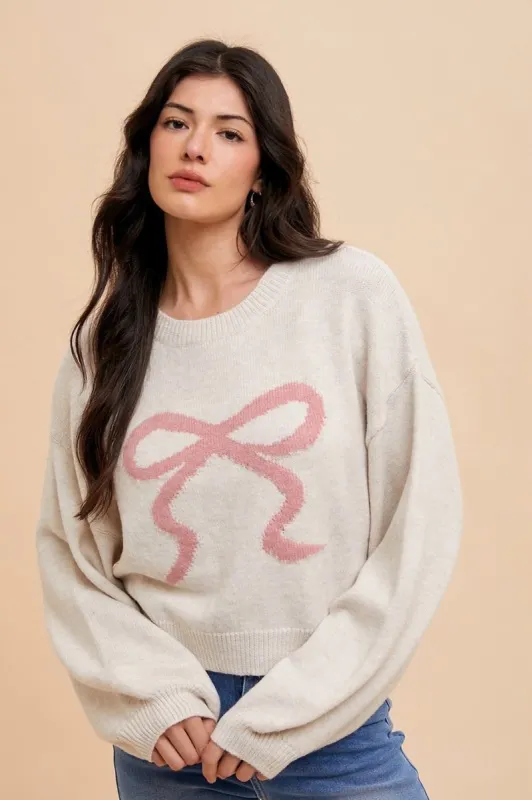 Knit Bow Sweater sold by Sun n Moon
