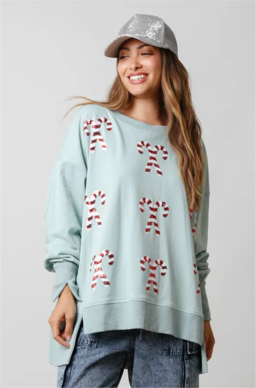 Sequin Candy Cane Top sold by Sun n Moon