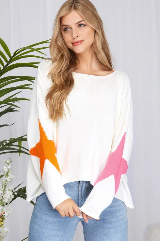 Star Sleeve Sweater sold by Sun n Moon