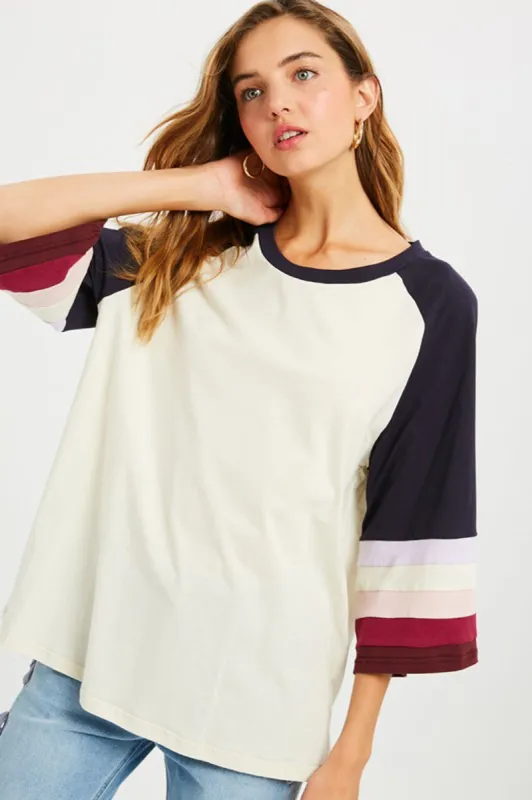 Multi Raglan Sleeve Tee sold by Sun n Moon