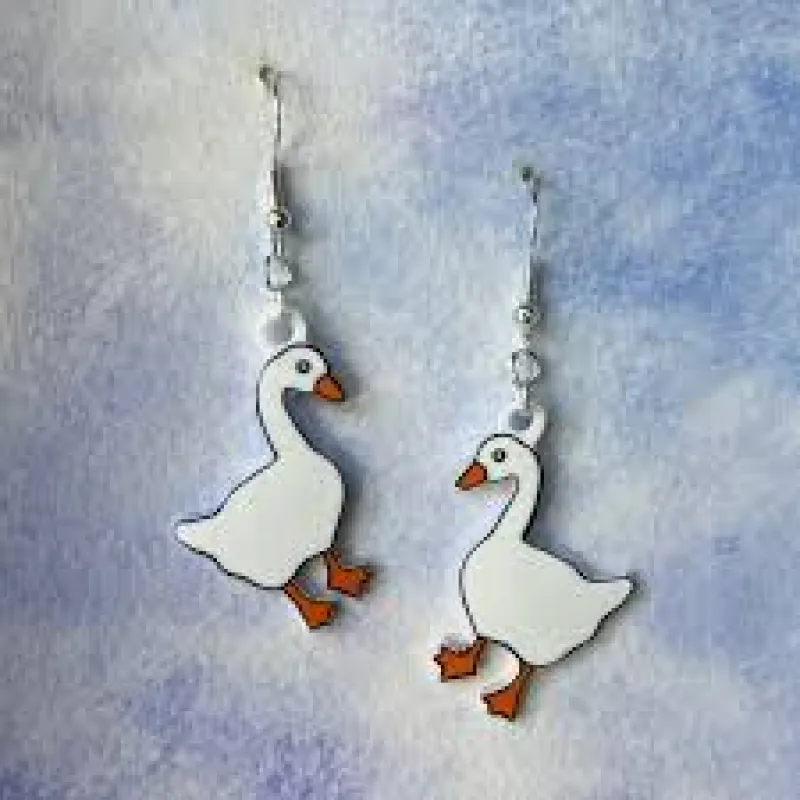 Acrylic Goose Earrings sold by Sunbeam