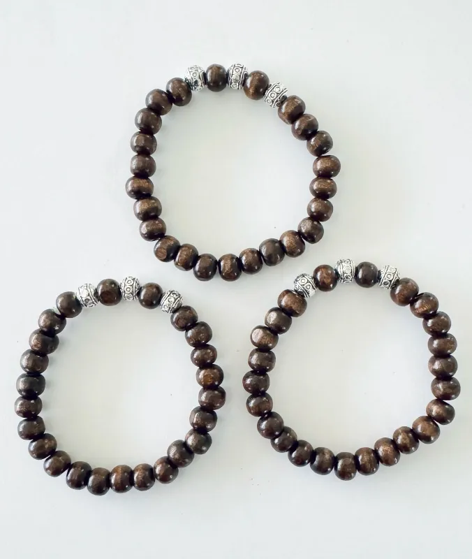 Large Wooden Bead Bracelet sold by Sunbeam