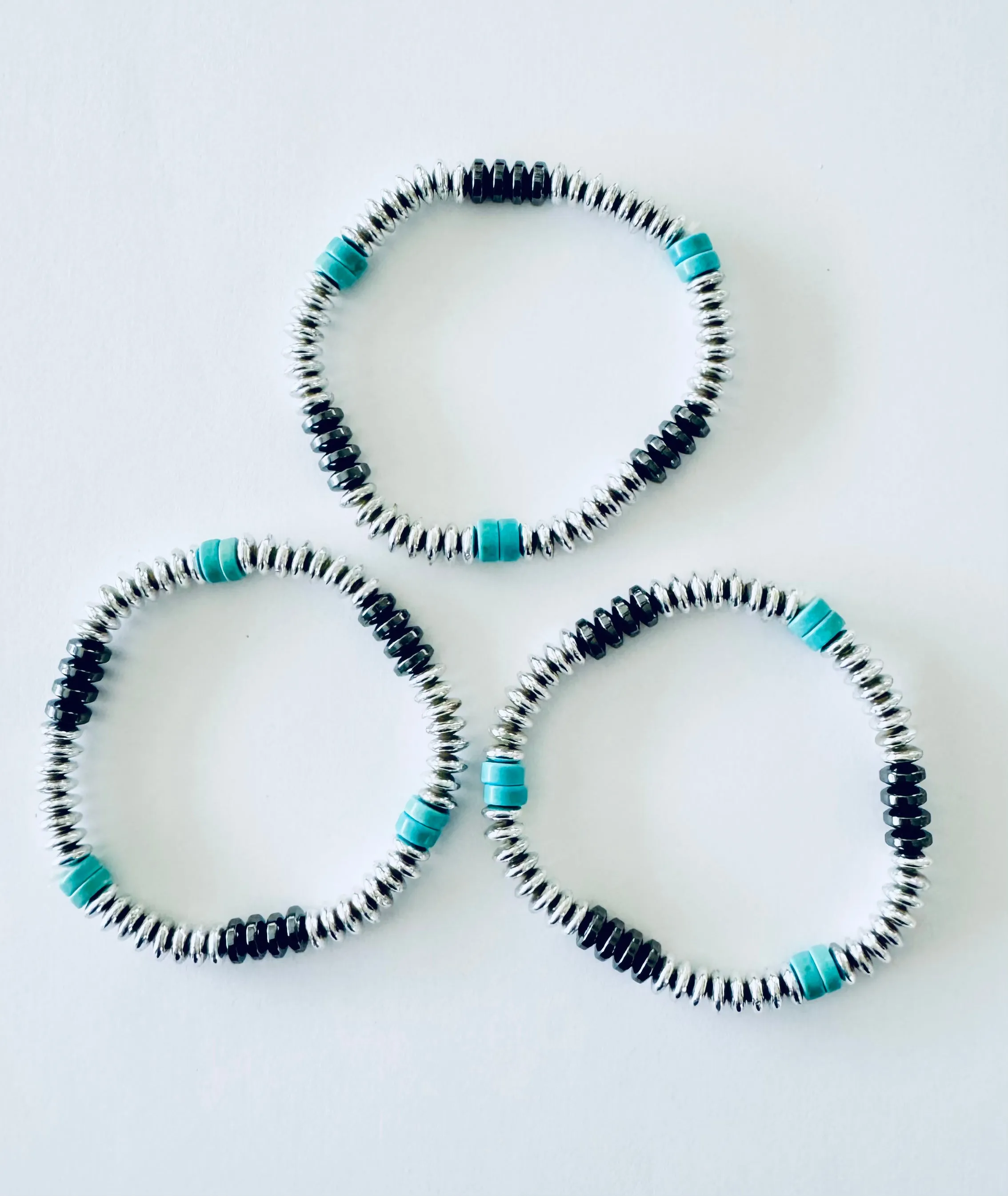 Hematite & Metal Bead Bracelet sold by Sunbeam