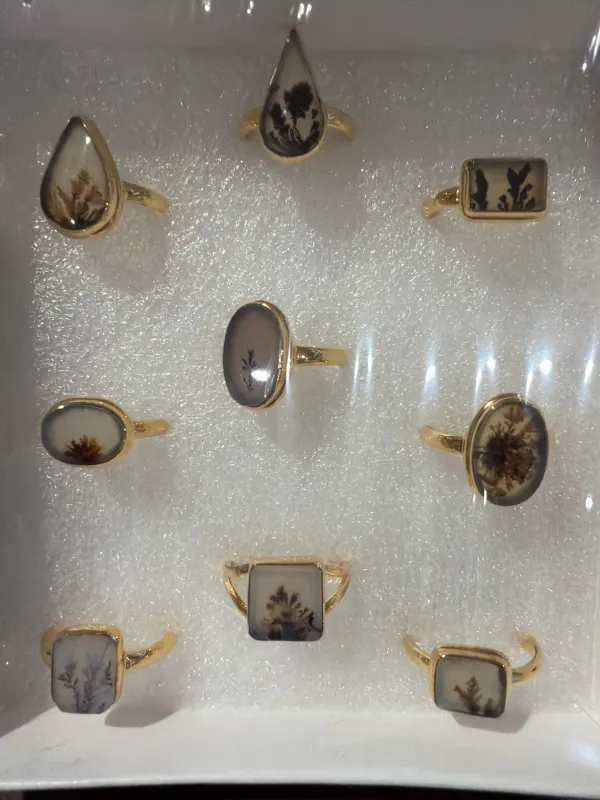 Scenic Dendritic Agate 18k Gold Vermeil Sterling Silver sold by Sunbeam