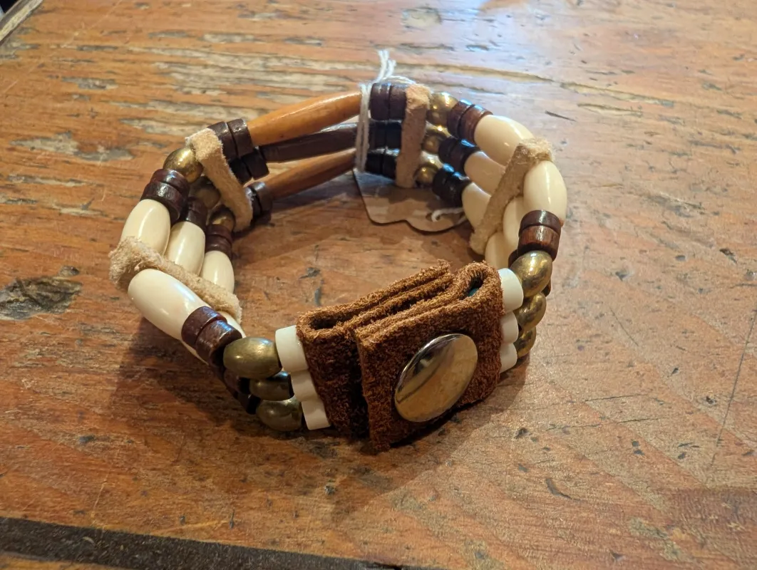 Wood & Leather Bracelet - Small sold by Sunbeam